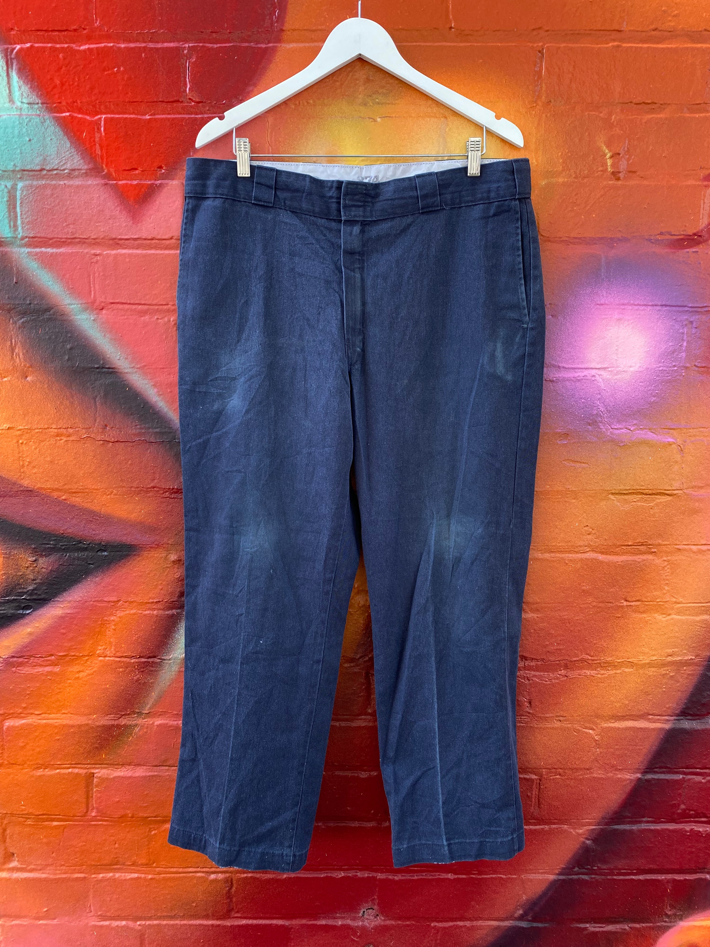 [38] Dickies Navy 874 Work Pants D196