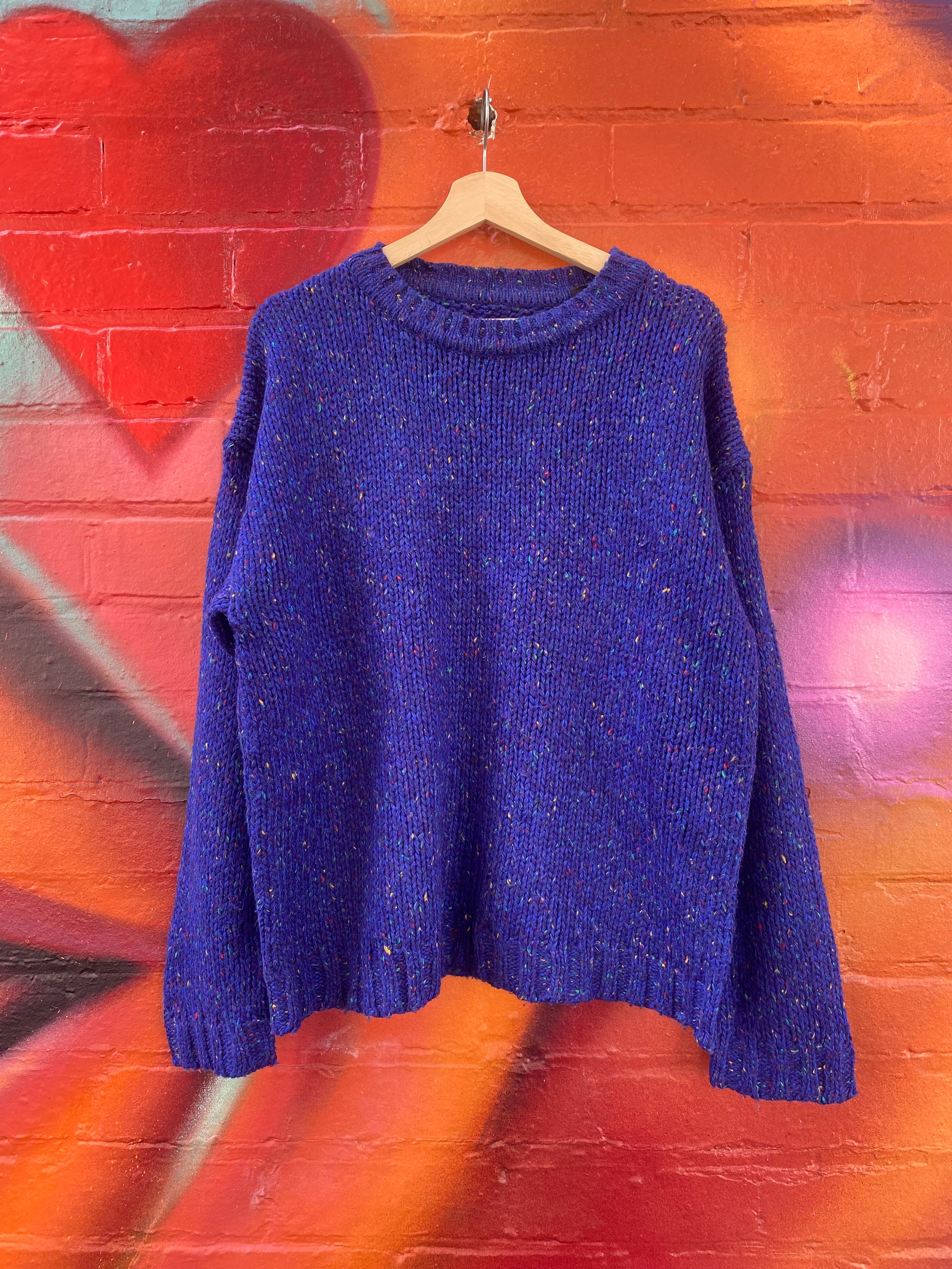 [S] Esprit Blue w/ Flecks Knit Sweater