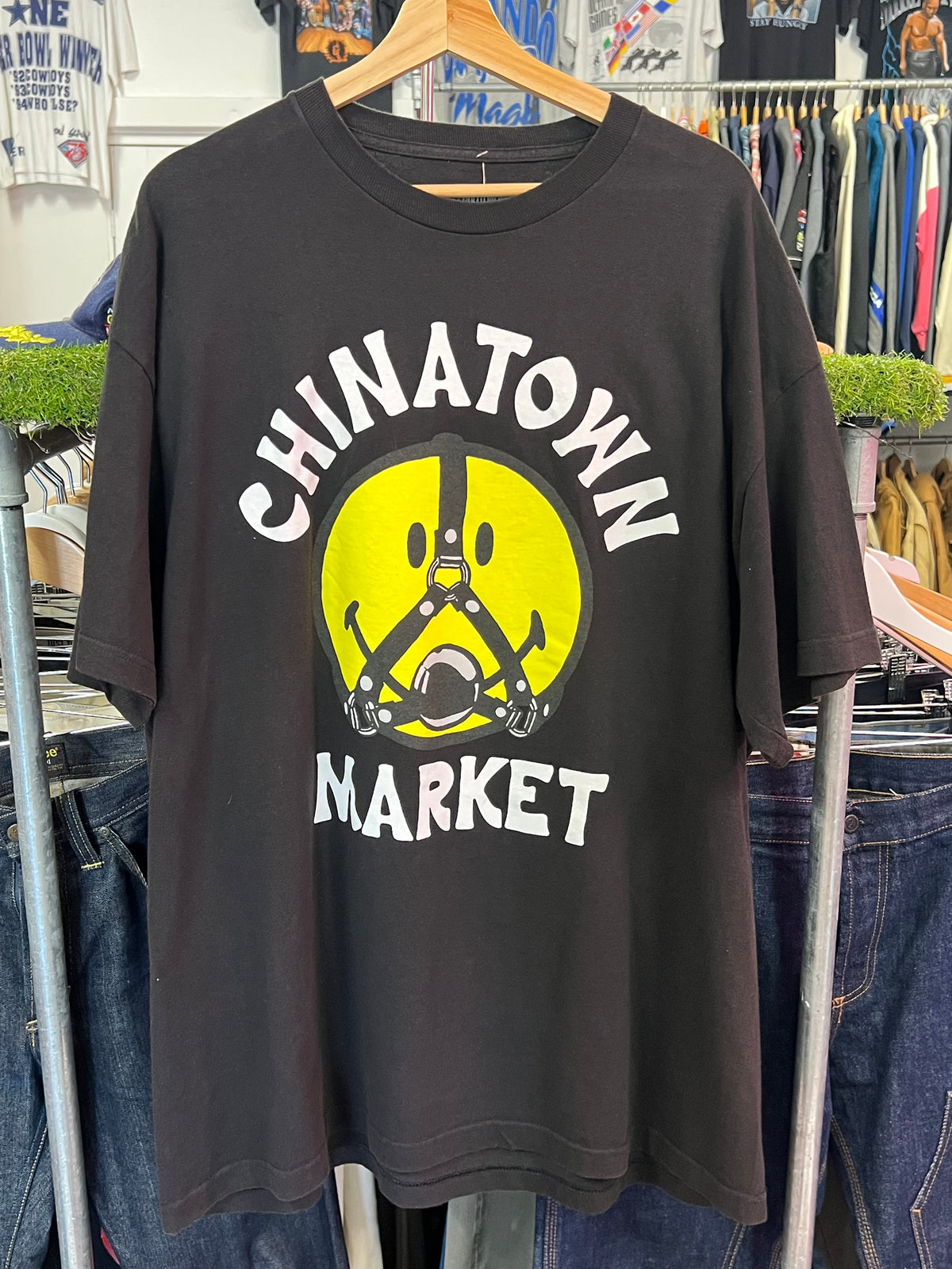 [2XL] Chinatown Market x Dolls Kill Smiley Gag Black Tshirt