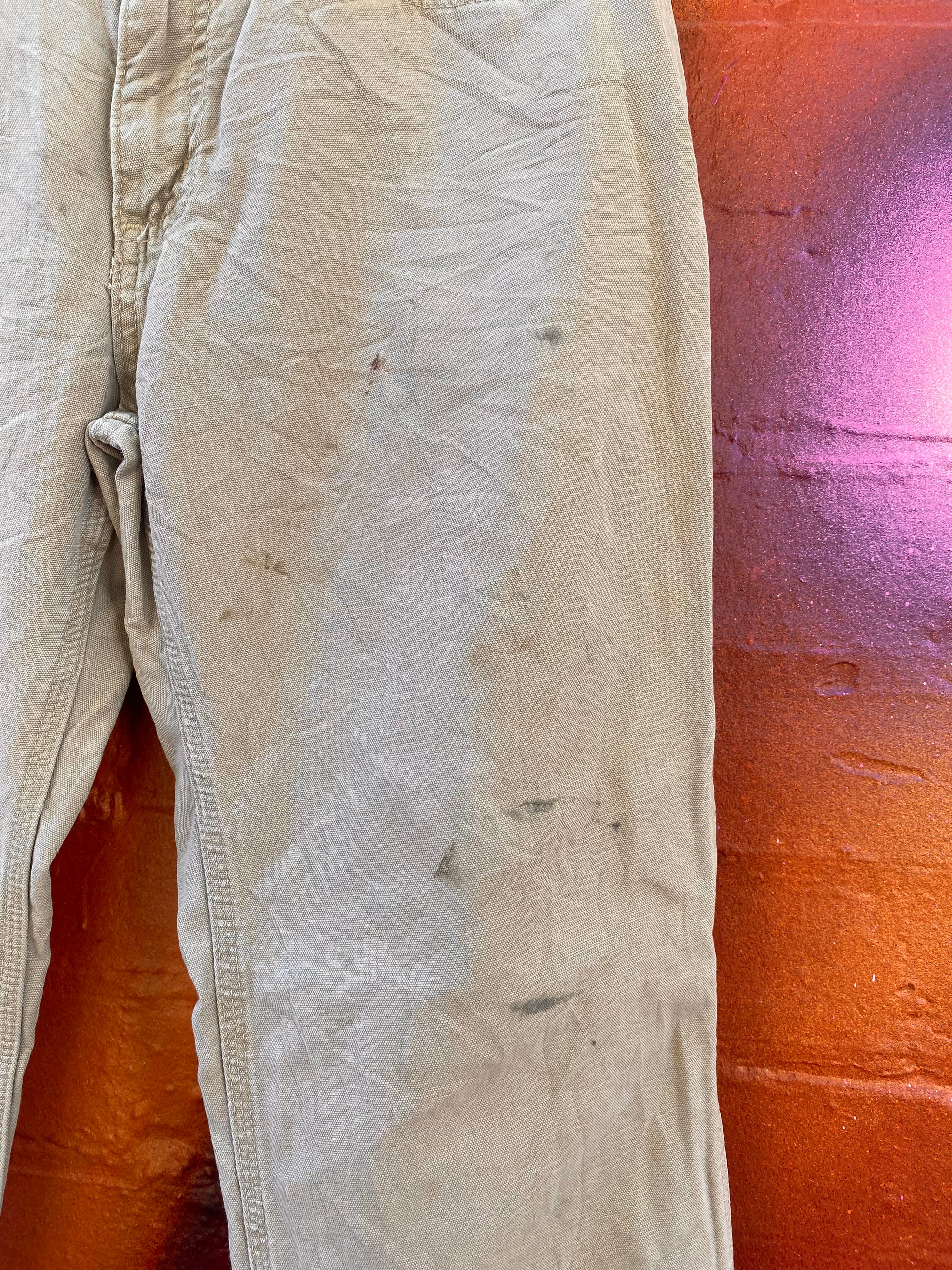 [28] Carhartt Tan Carpenter Pants Marks