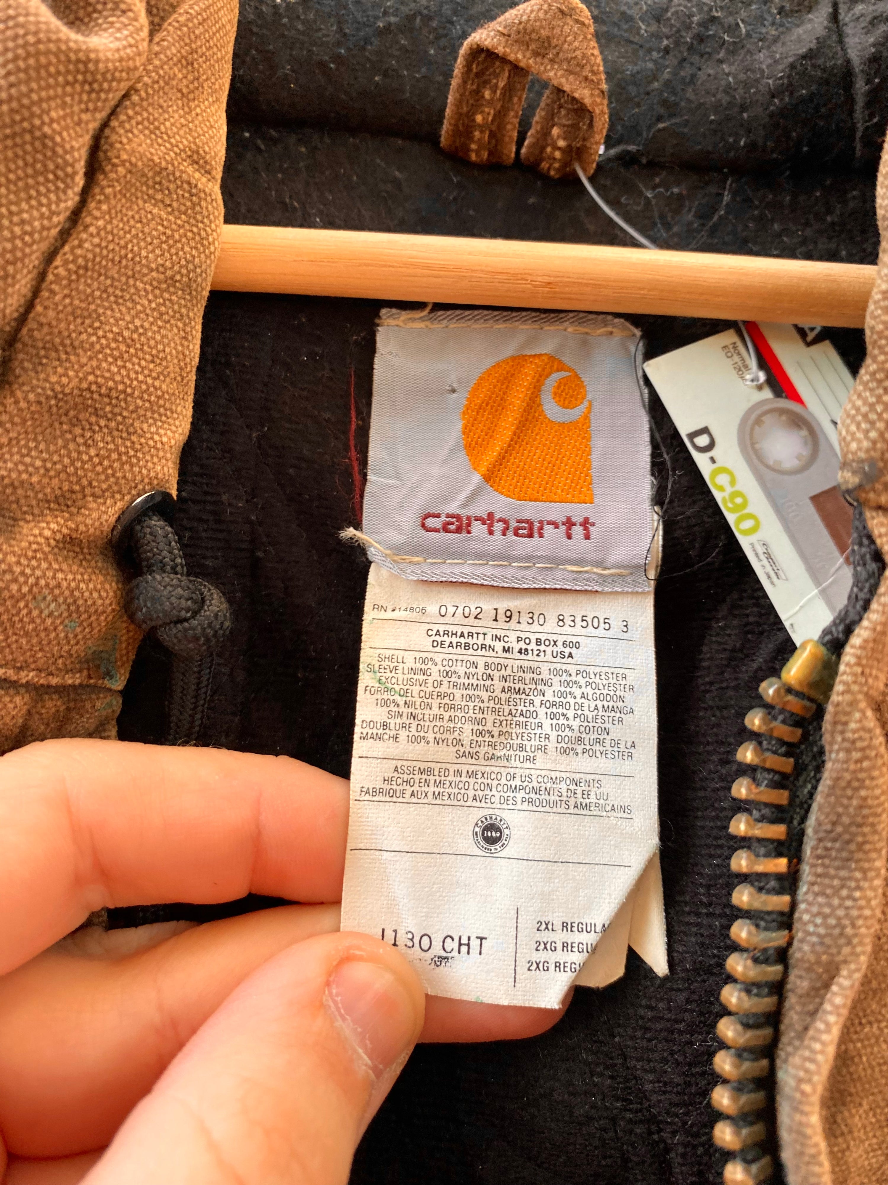 [2XL] Carhartt Faded Brown J130 Active Jacket
