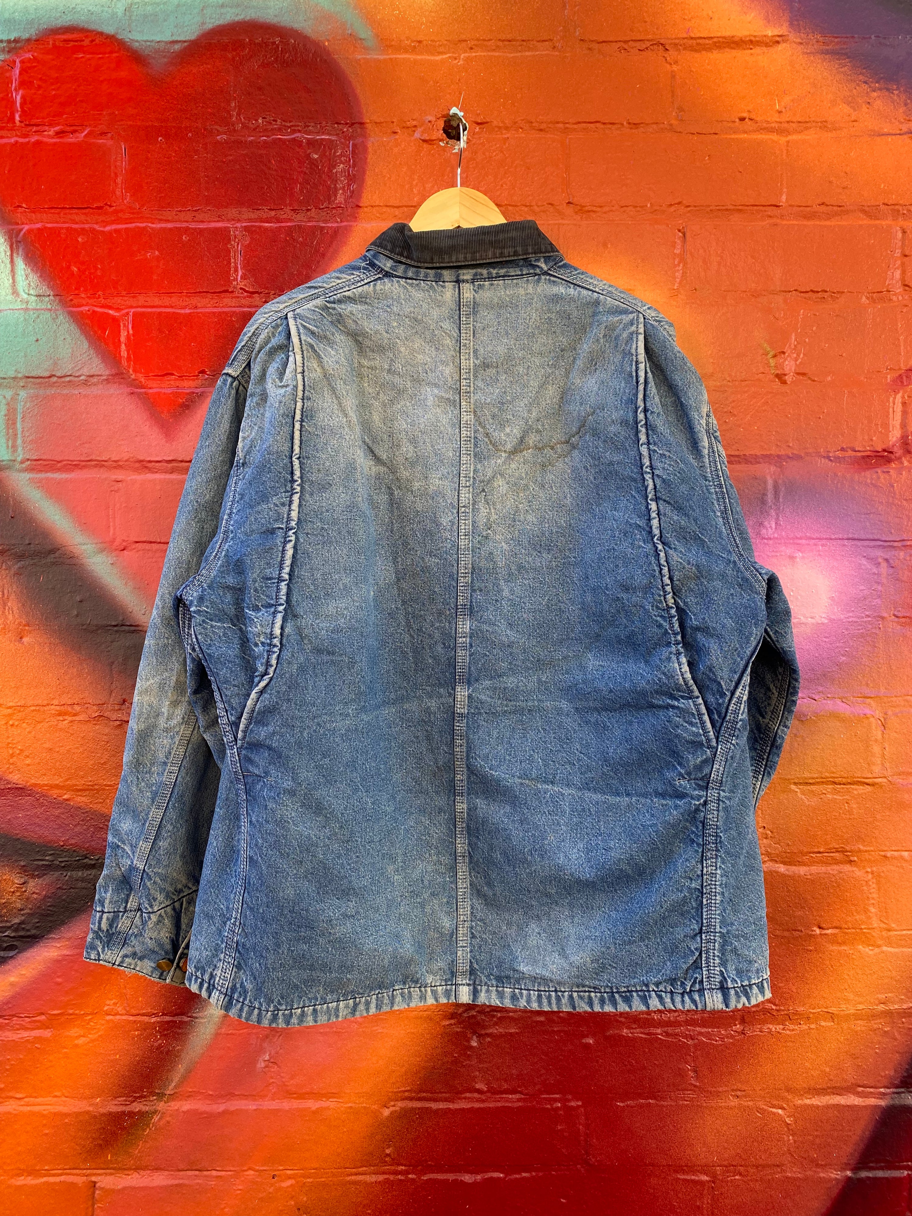 [XL] Vintage Carhartt Denim Blanket Lined Chore Jacket