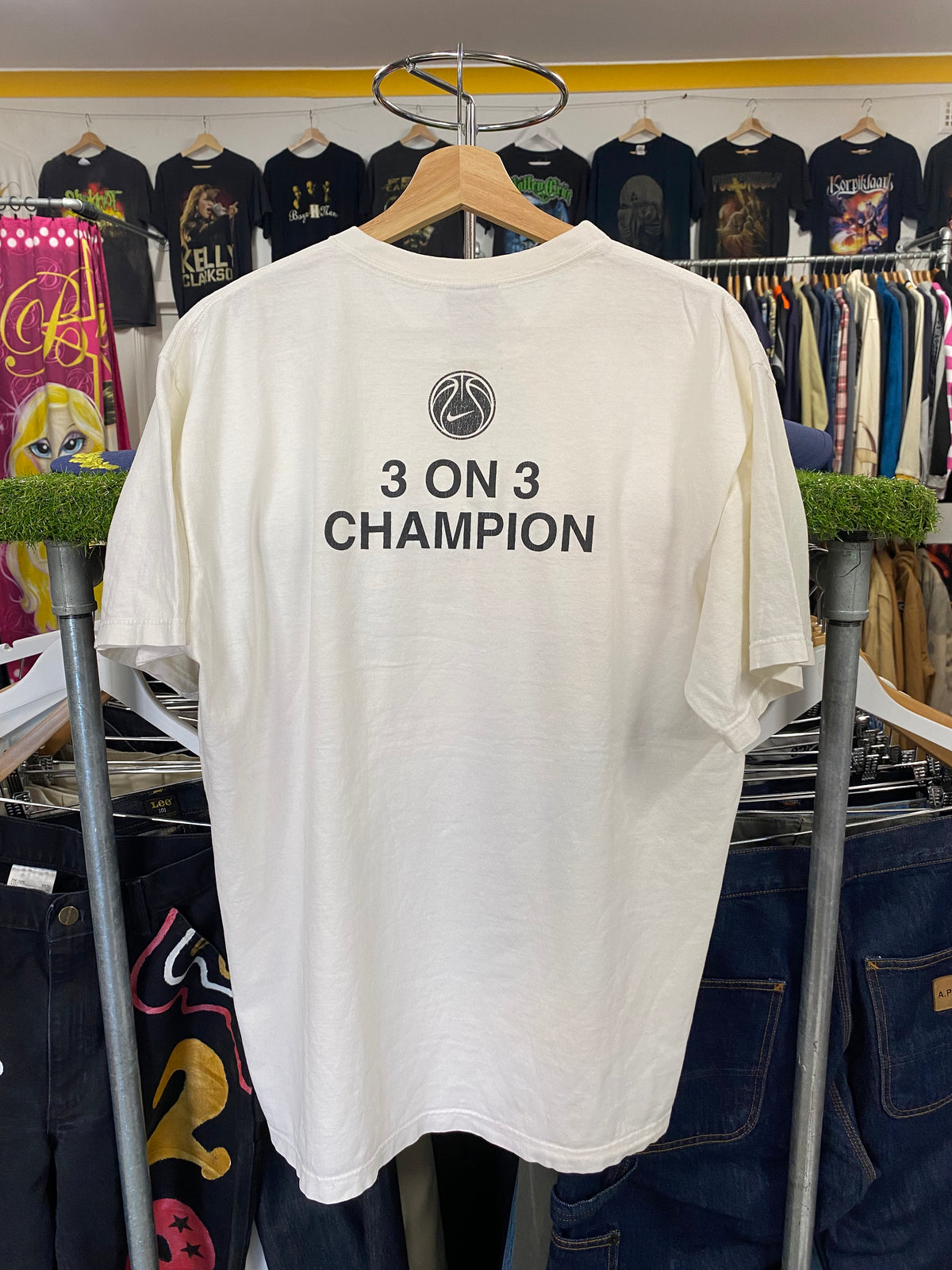 L - Colorado Basketball 3 On 3 Champion DS White Tee