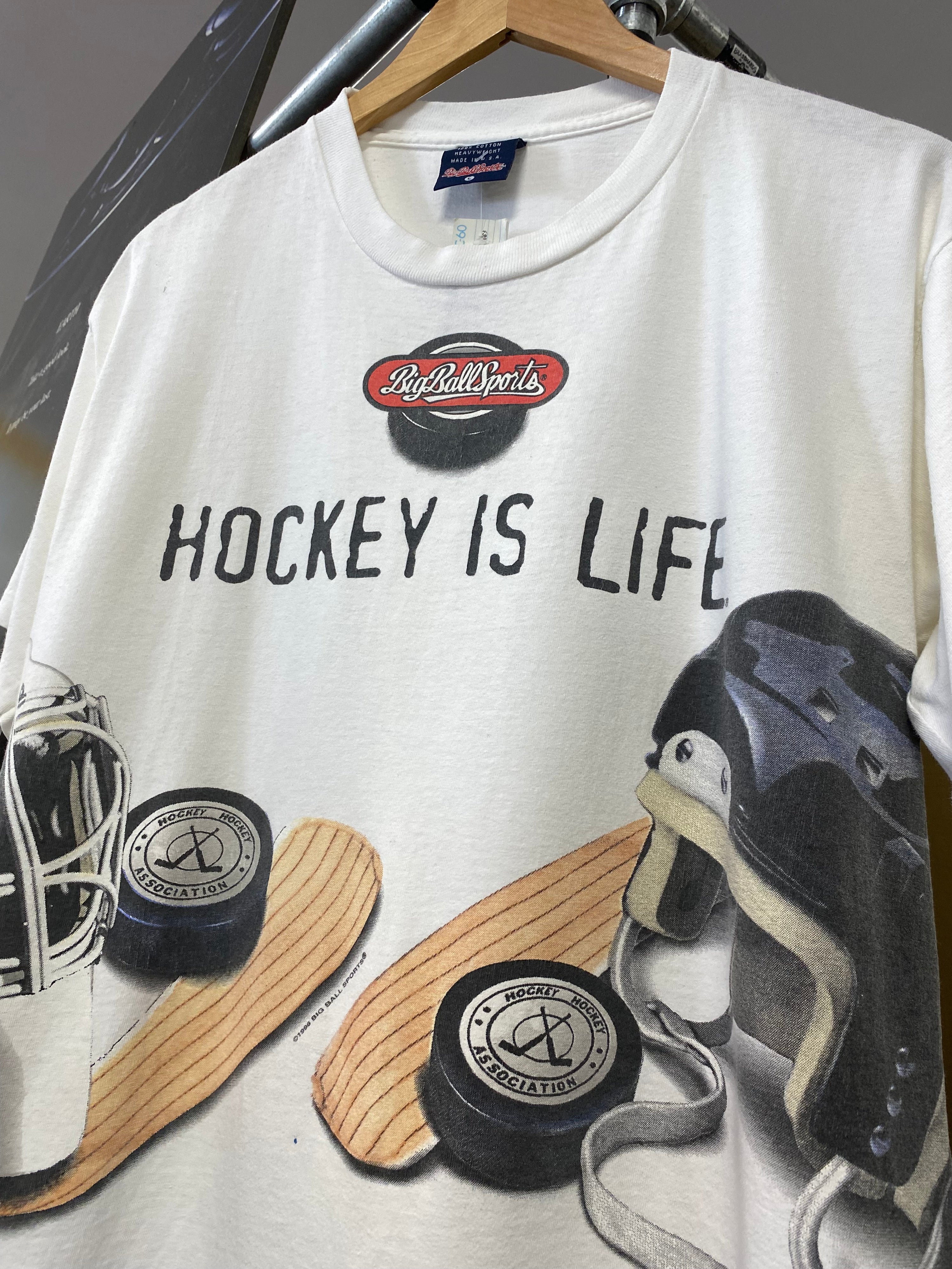 L - 1996 Hockey Is Life Wraparound Tee
