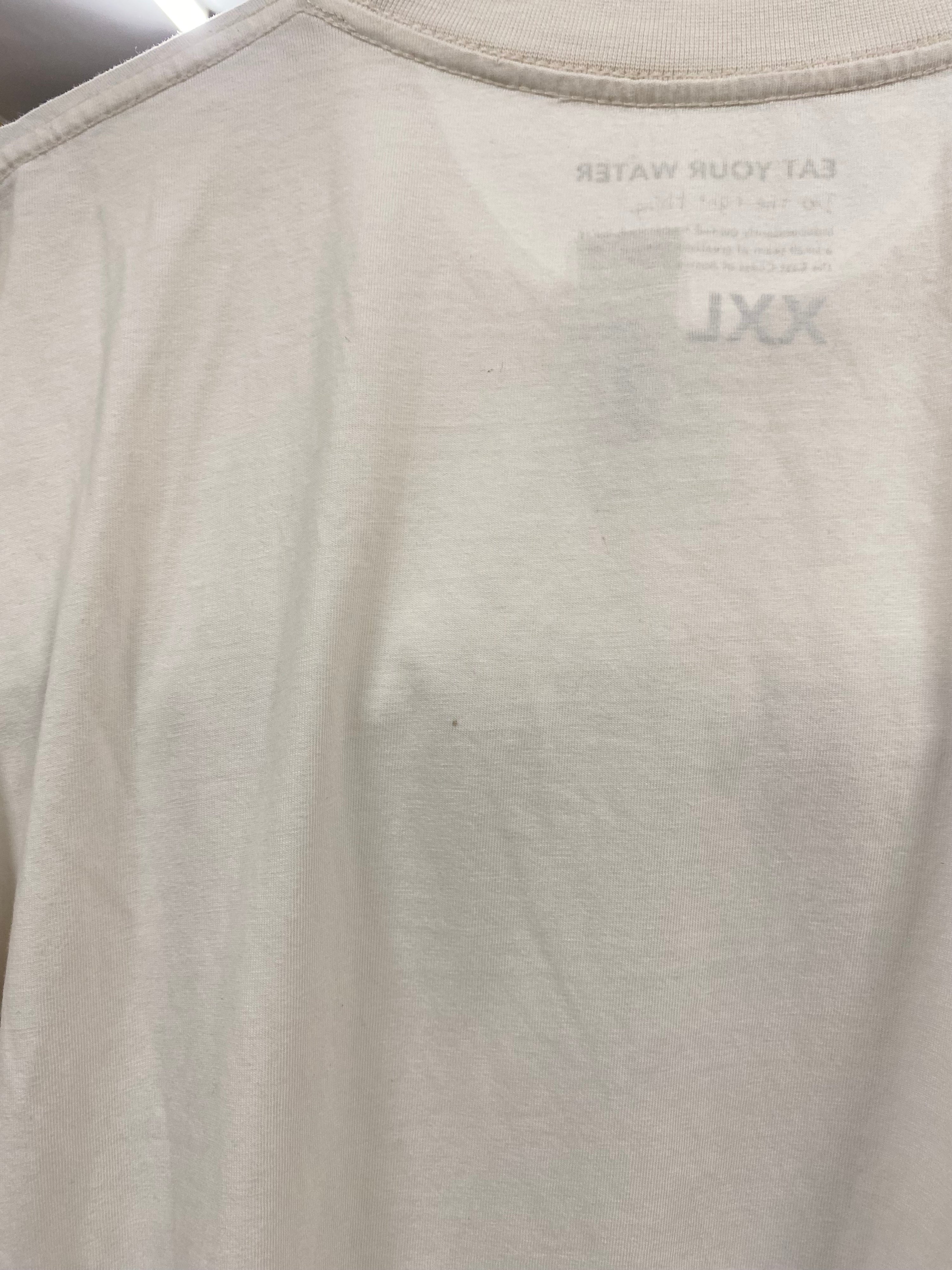 [2XL] Eat Your Water Soft Goods White Tee