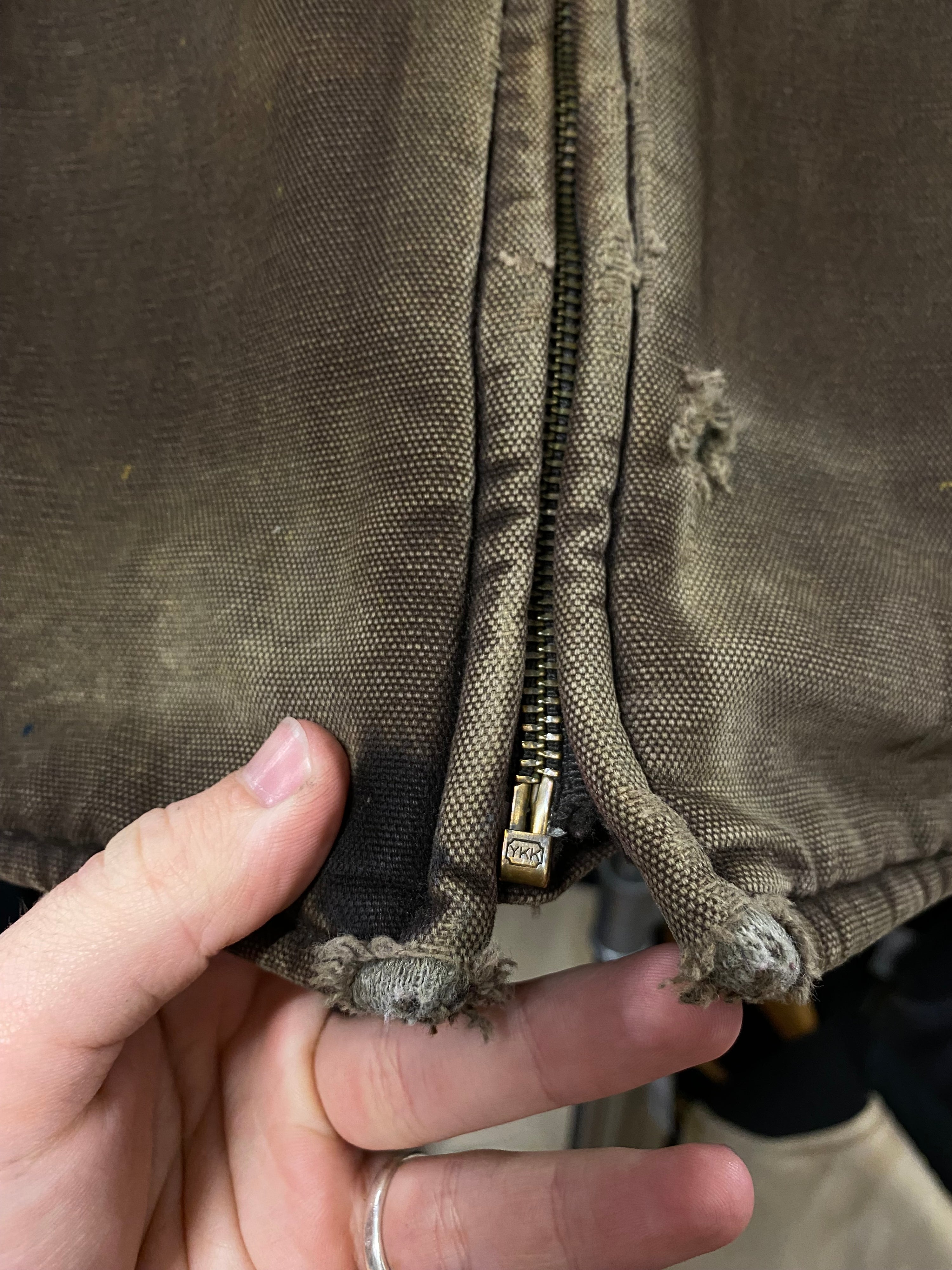[2XL] Carhartt Brown Vest BROKEN ZIP