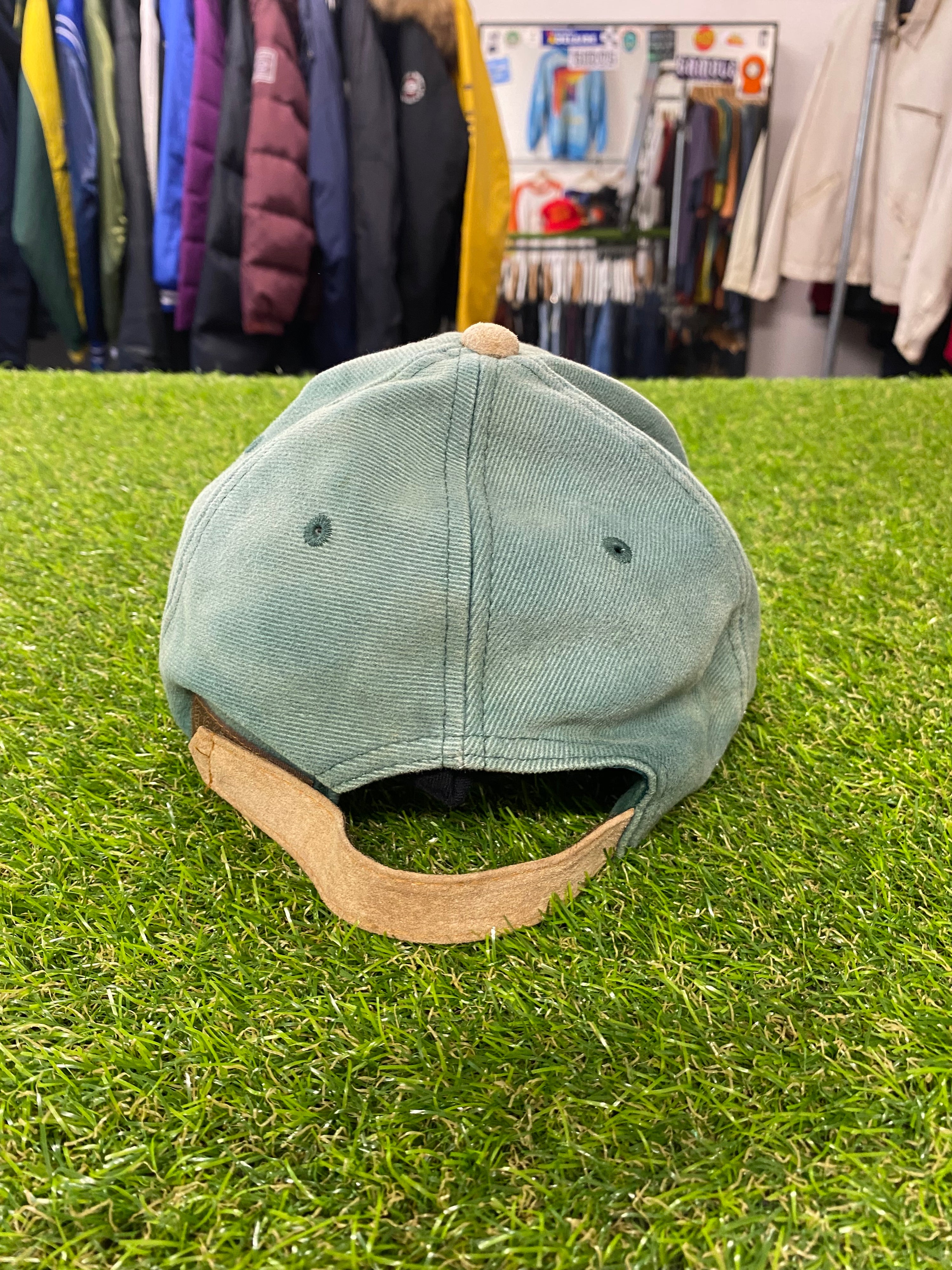 Vintage Solar Wipes Sunscreen Faded Green Hat