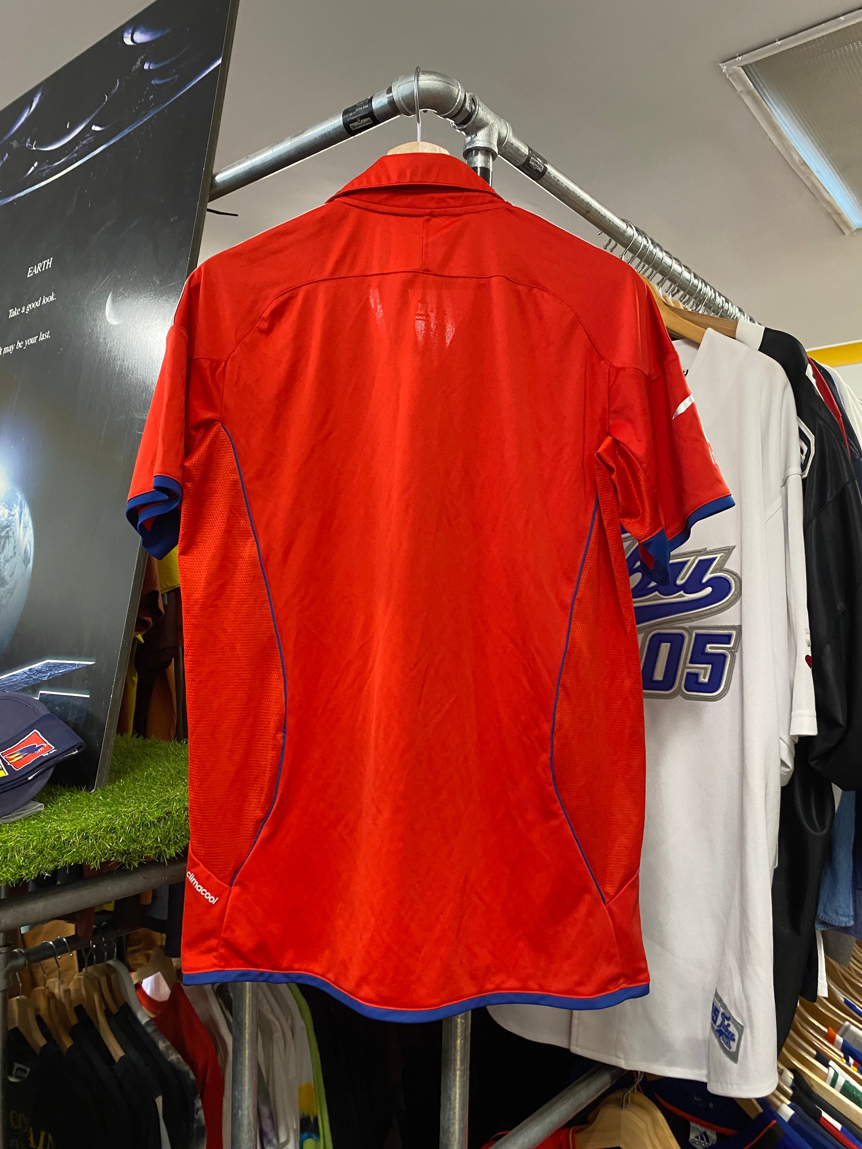 [M] 2011 England Cricket Red 1/4 Zip Jersey