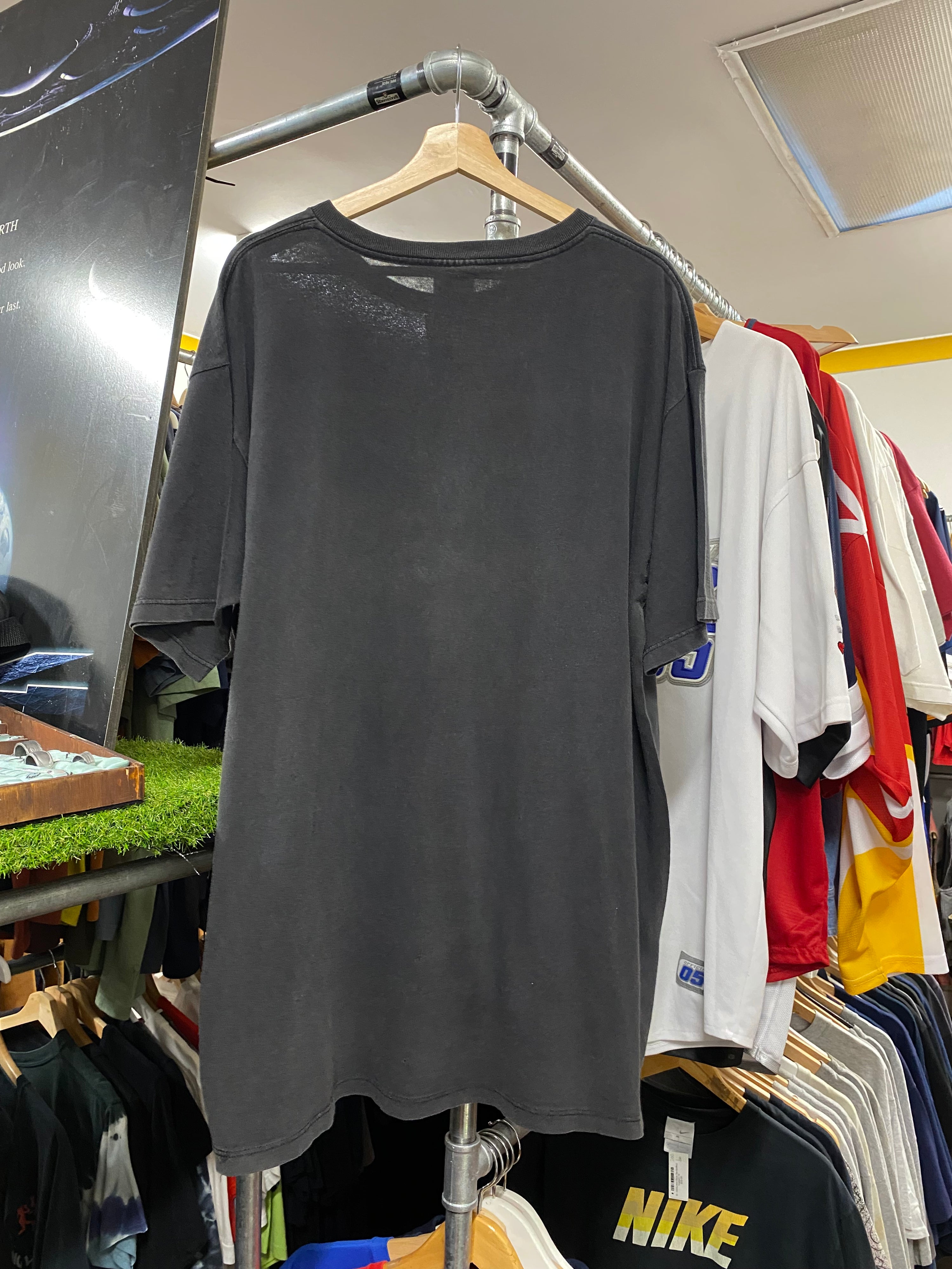 L - Adidas Big Red/White Centre Logo Black Tee