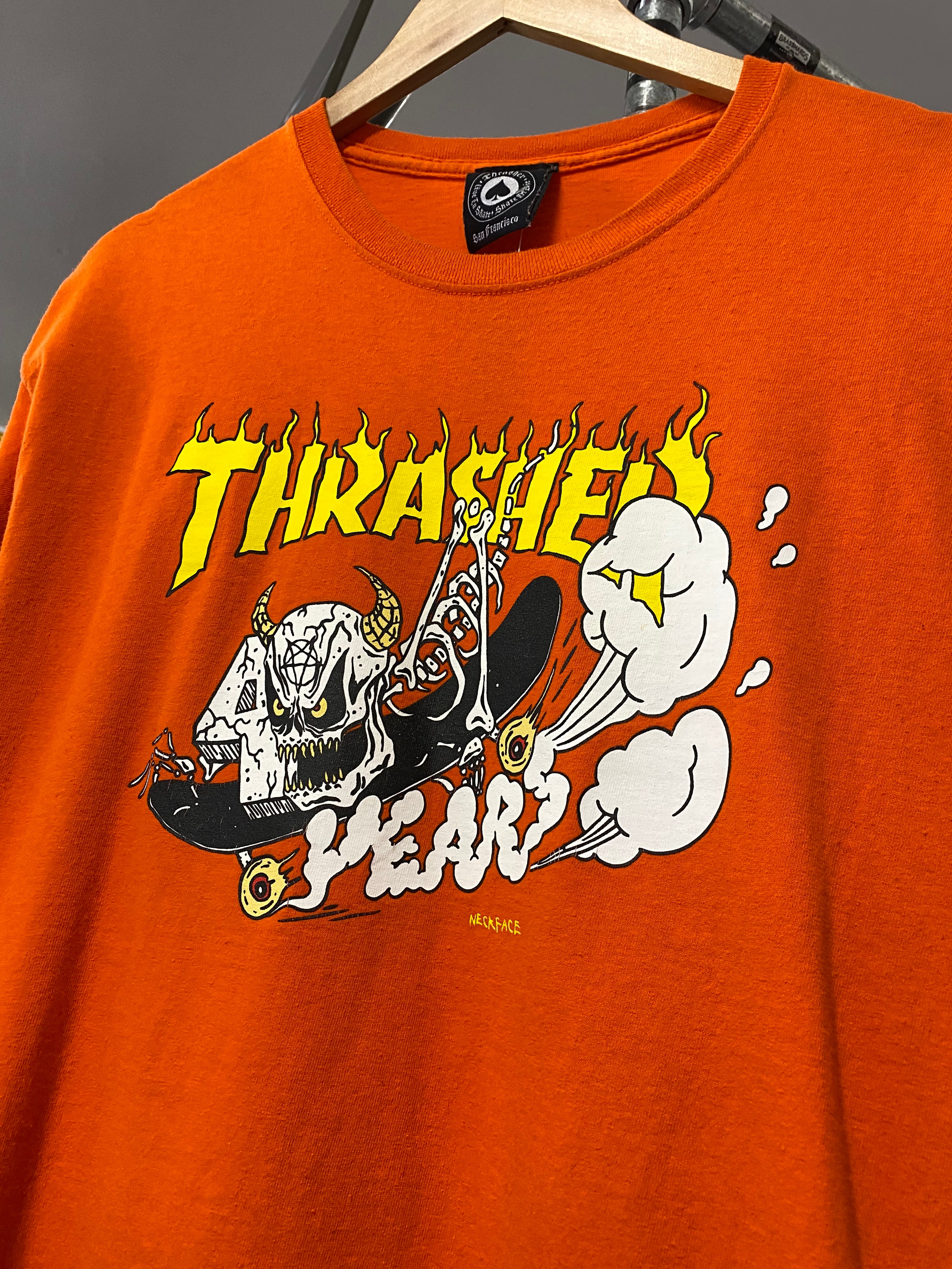 [XL] Thrasher 40 Years Orange Neckhead Tee