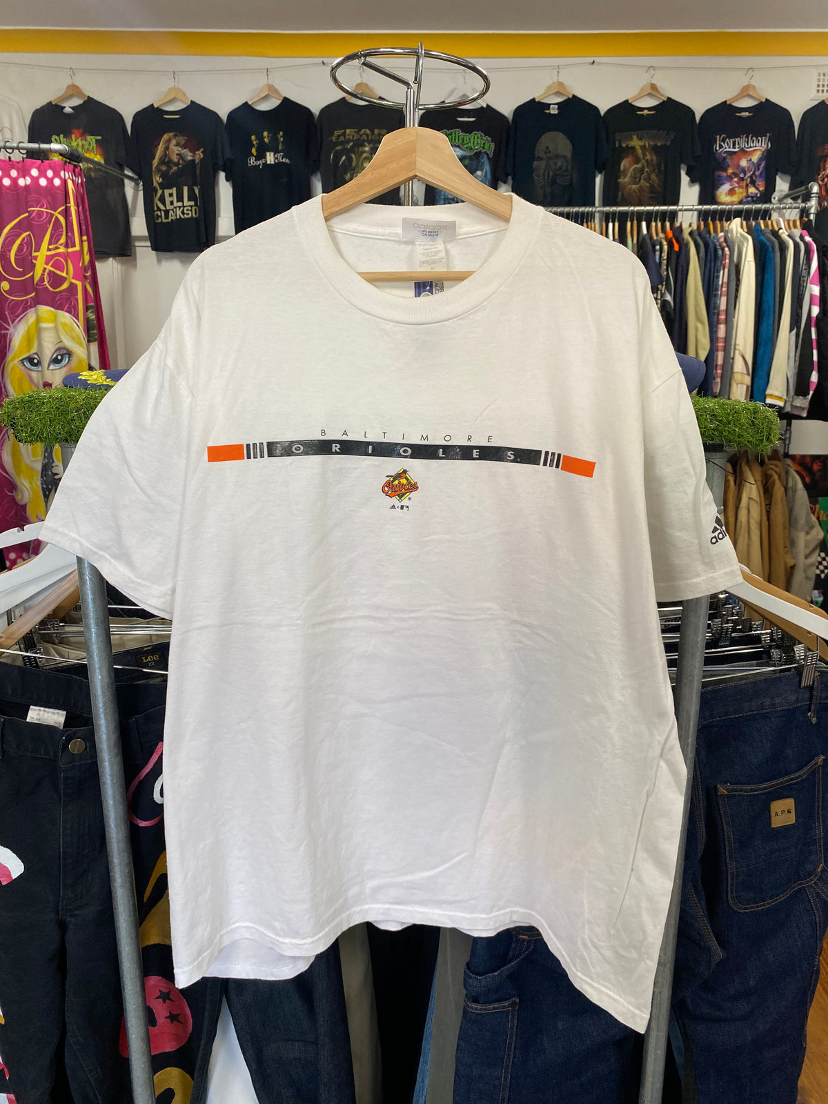 XL - Adidas x Baltimore Orioles DS Tactile White Strip Tee