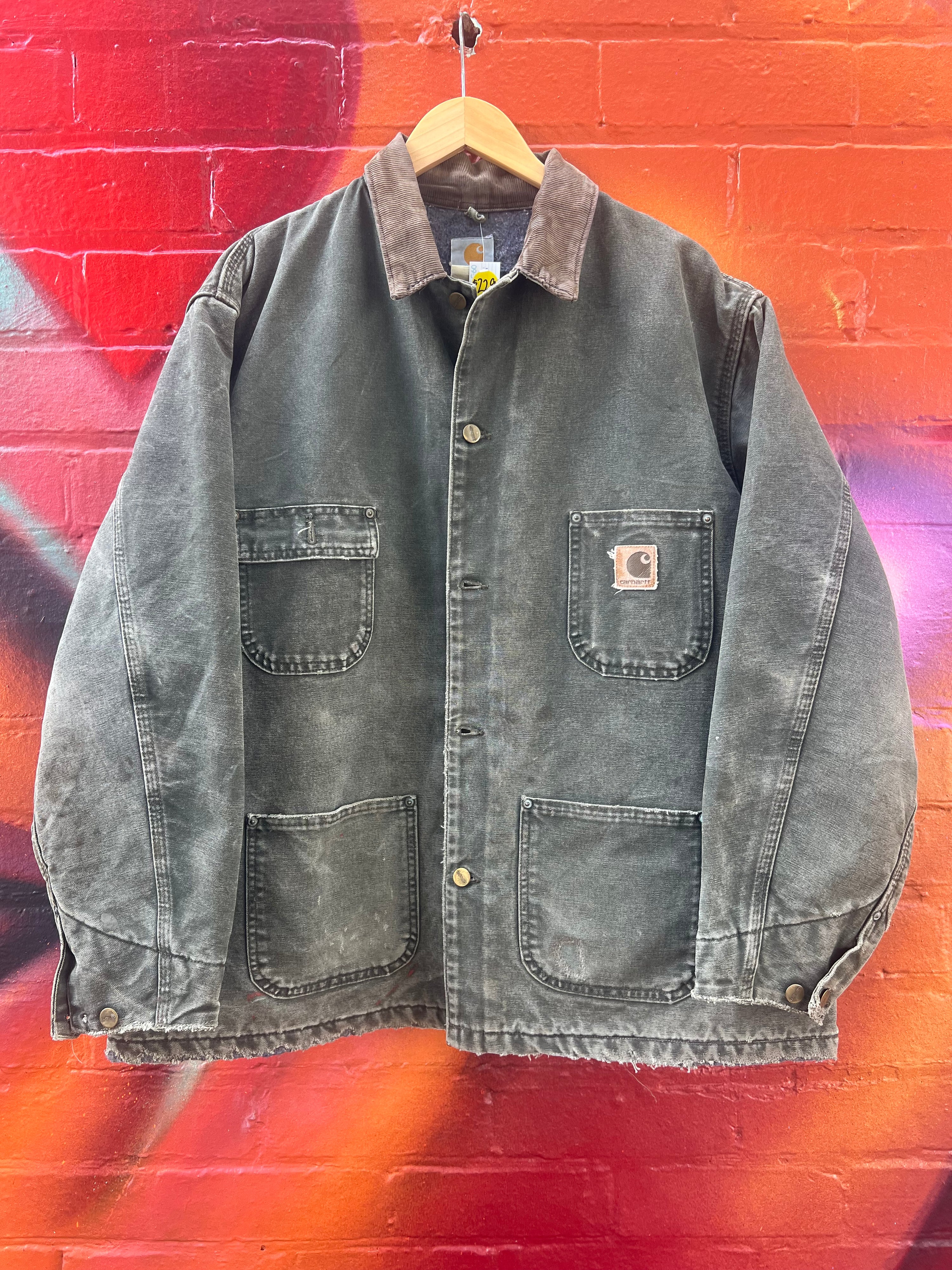 [2XL] Vintage Carhartt Faded Green Chore Jacket