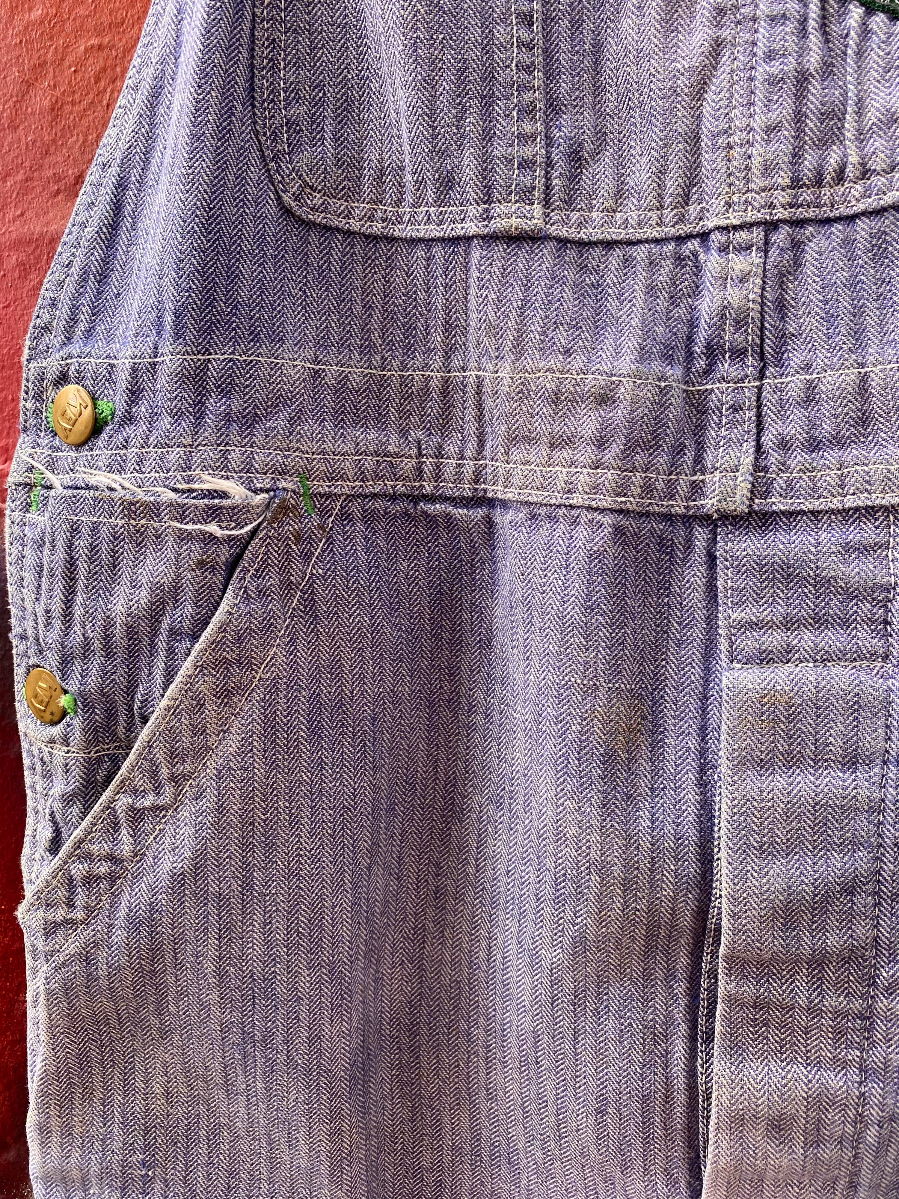 [M] Key Imperial Cutoff Light Blue Overalls