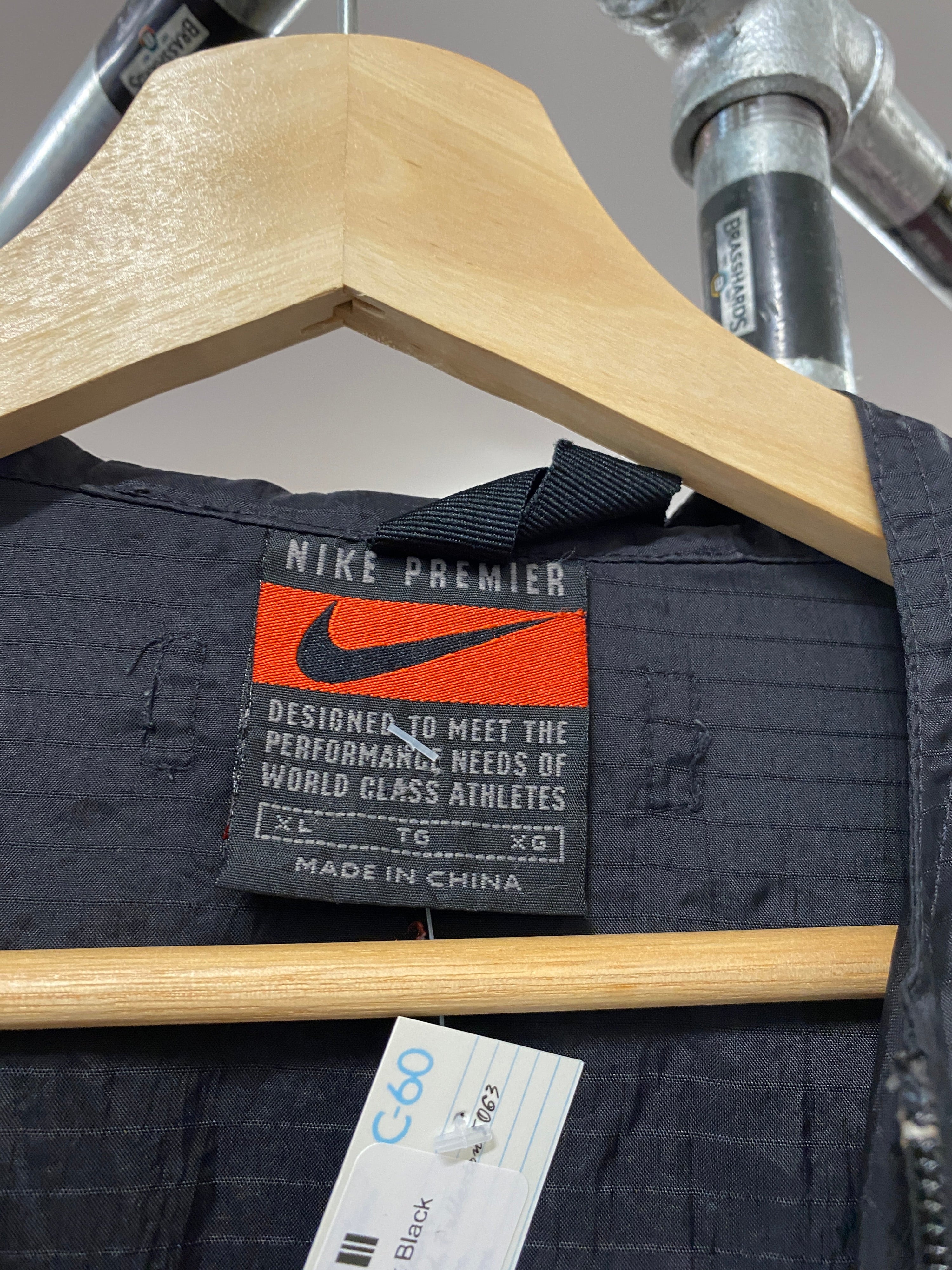 XL - Nike Premier Big Tick Black Windbreaker