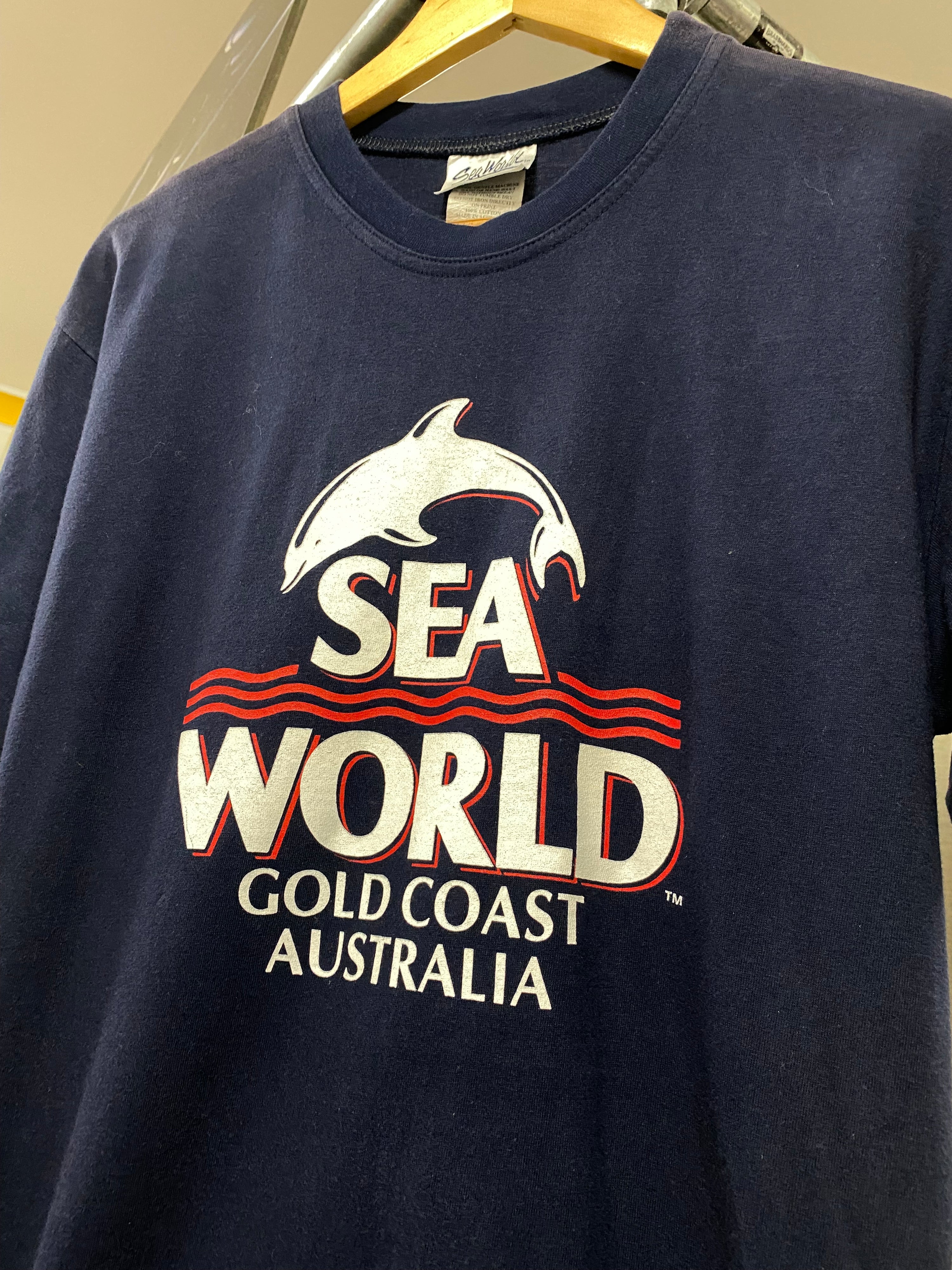 [M] Sea World Gold Coast Australia Blue Tee