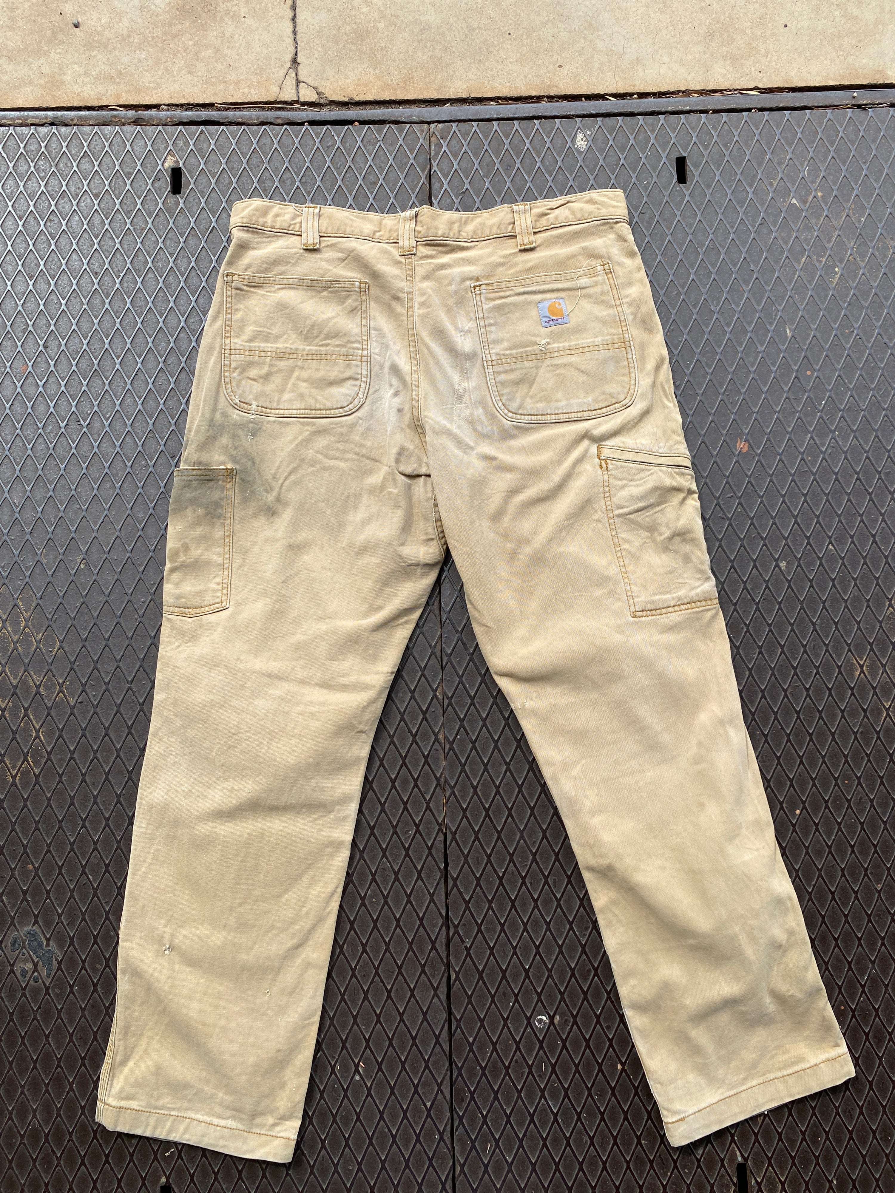 36 - Carhartt Double Knees Beige with Marks