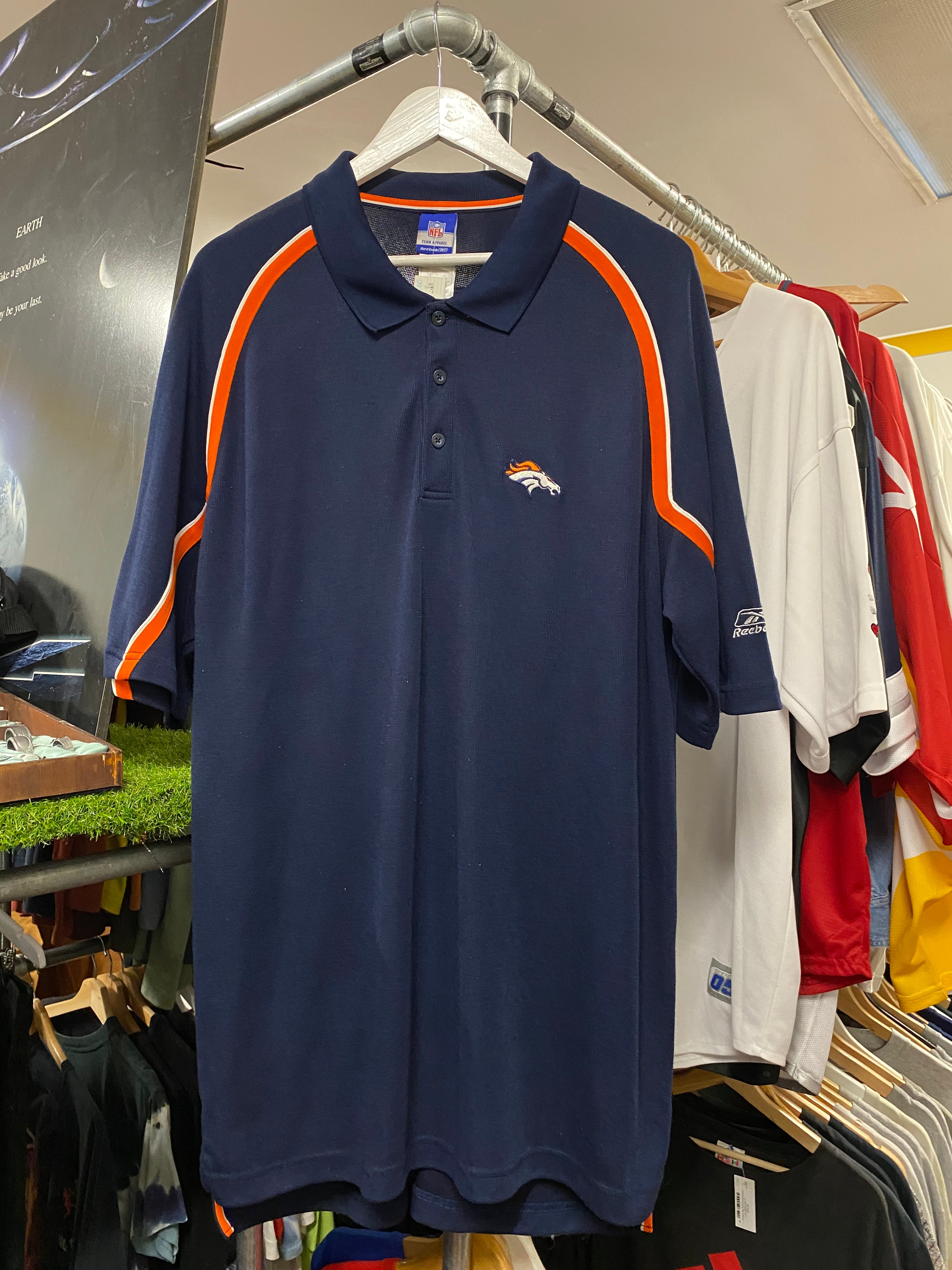 2XL - Denver Broncos Heavy Blue Polo