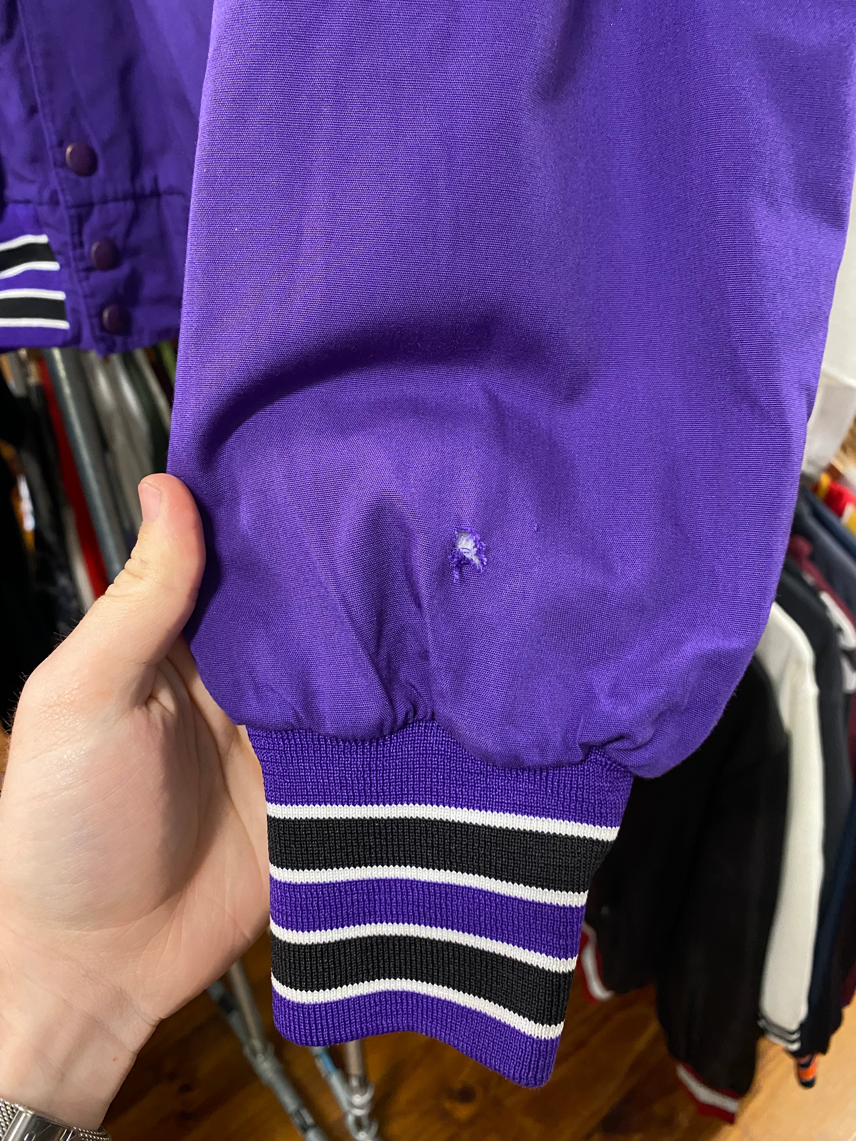 [L] Midland Purple Button Up Jacket