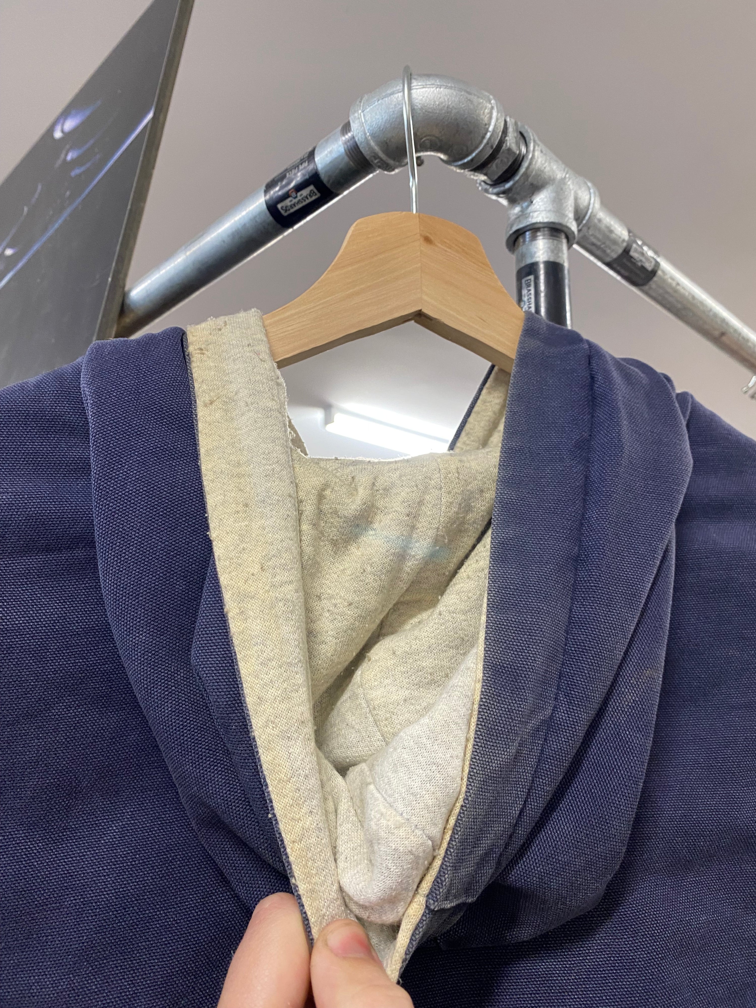 [2XL] AEW Vintage Blue Hooded Work Jacket