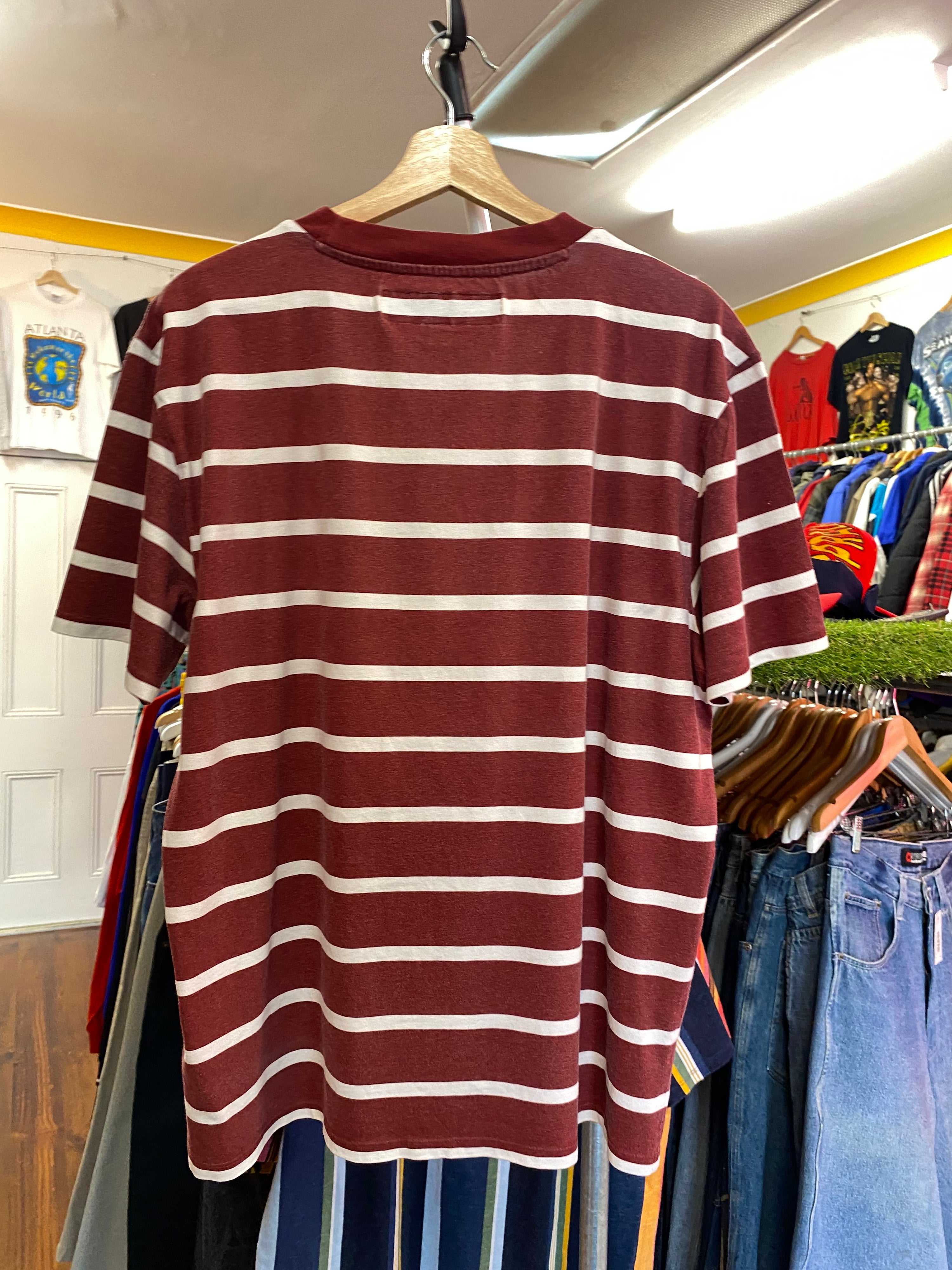 M - Guess Los Angeles Maroon/White Striped