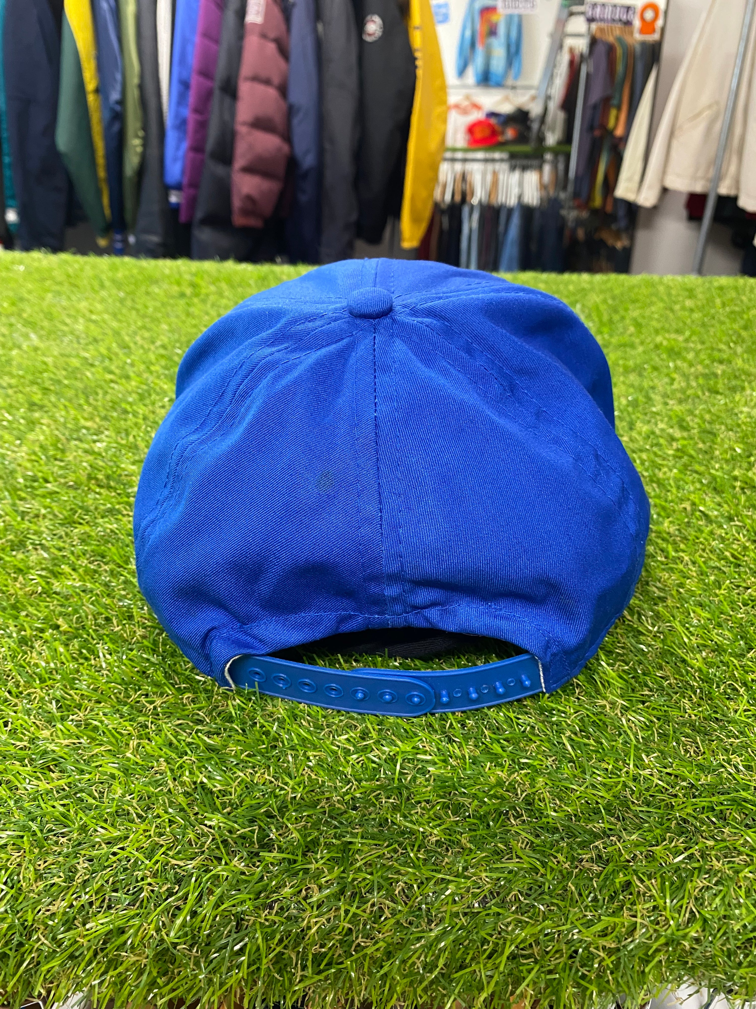 1990s Daily Juice Company Embroidered Blue Hat