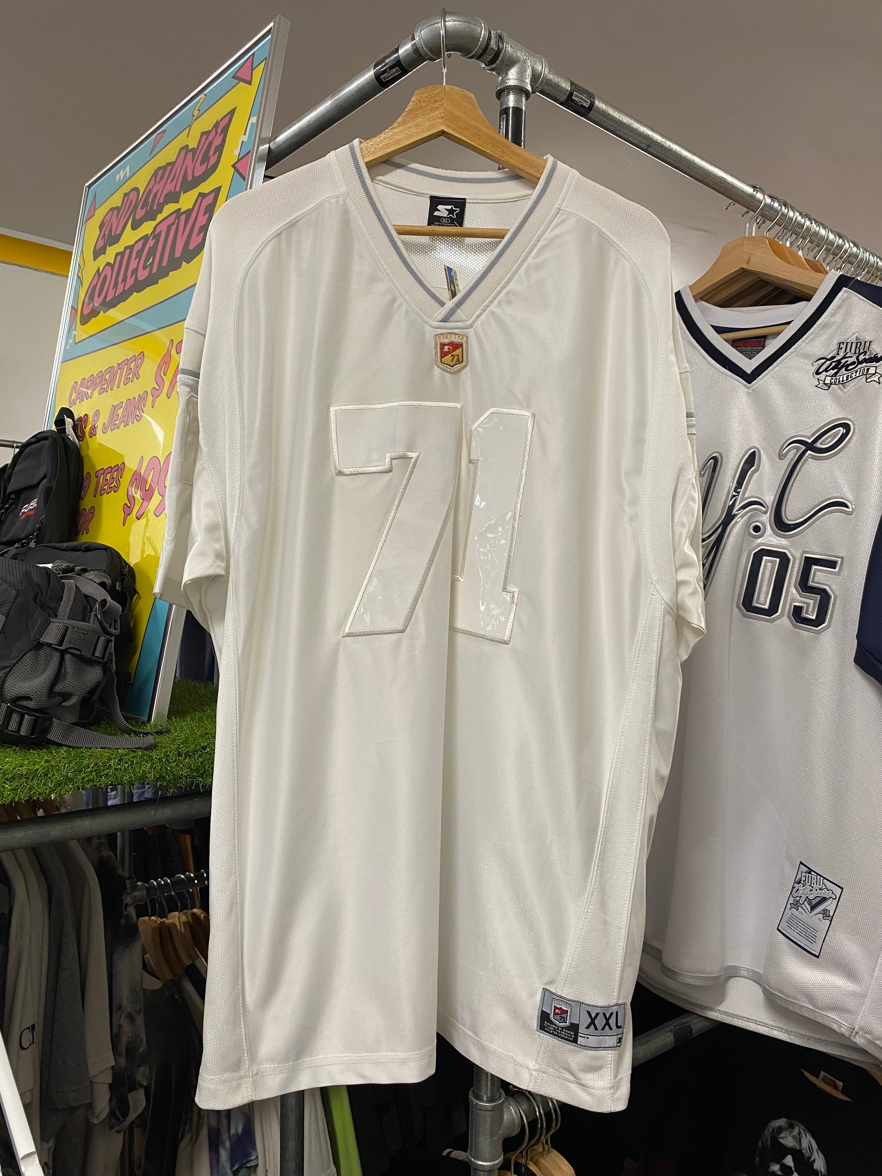 XL - Starter #71 White/White Jersey