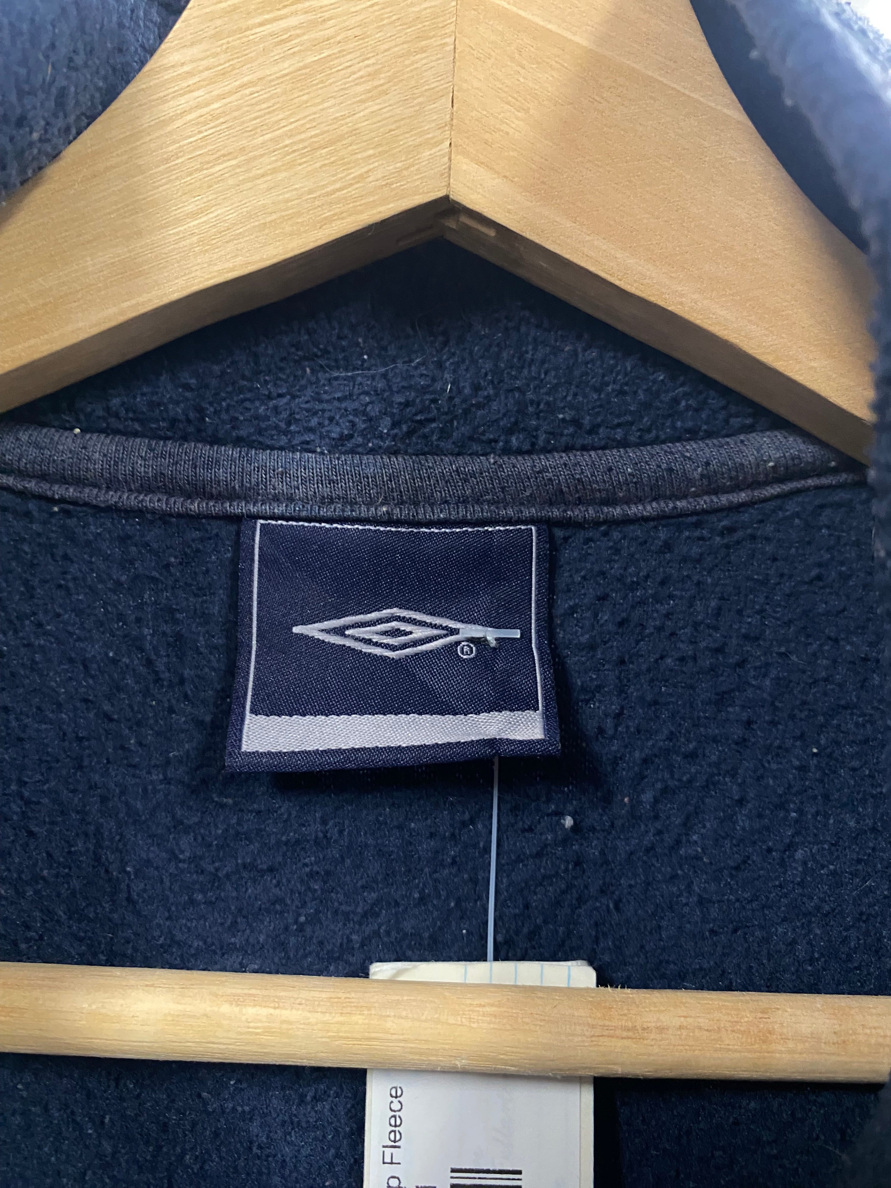 [M] UMBRO Blue 1/4 Zip Fleece