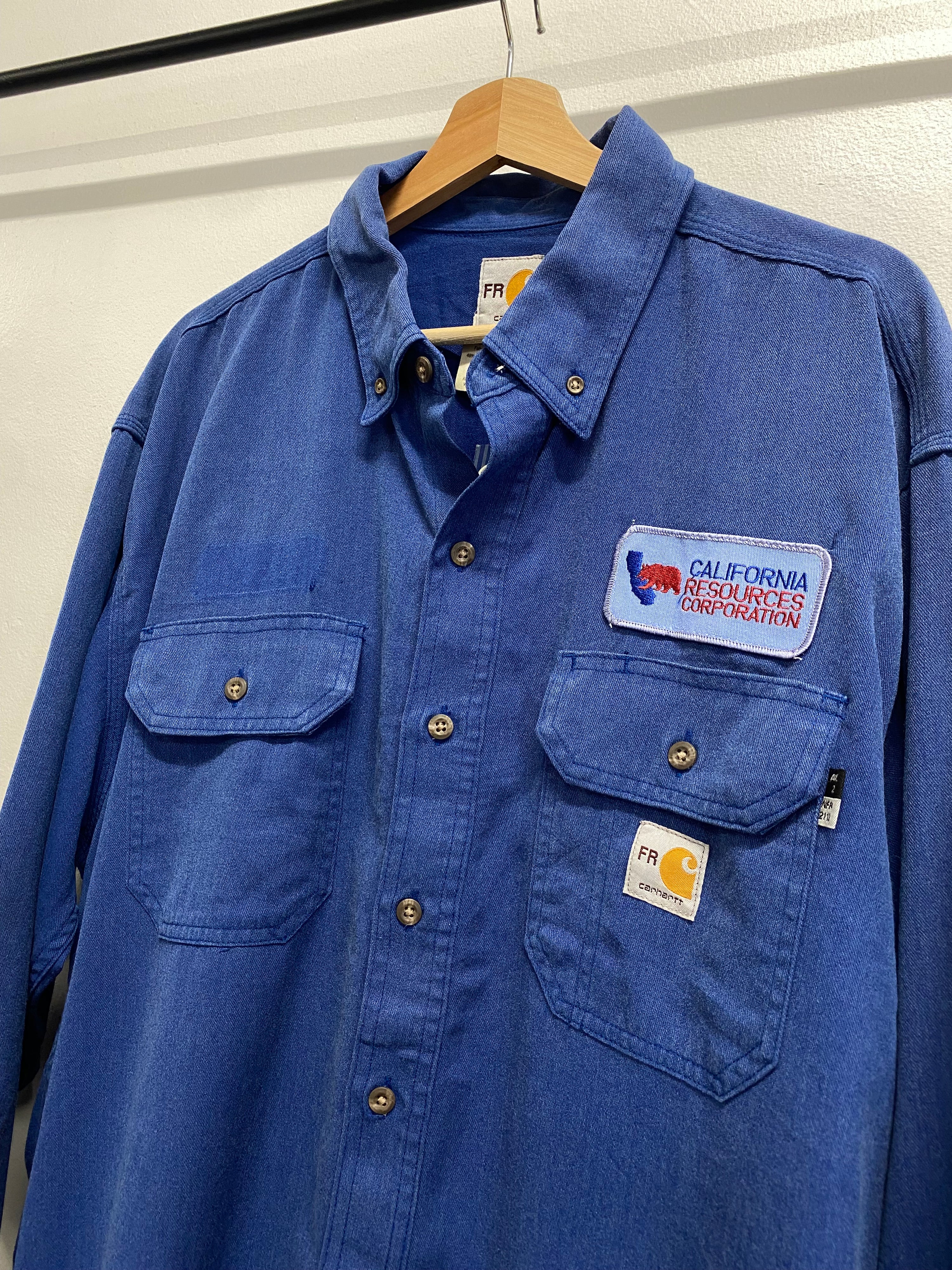 XL - Carhartt FR Blue LS Button-up California Resources Corp
