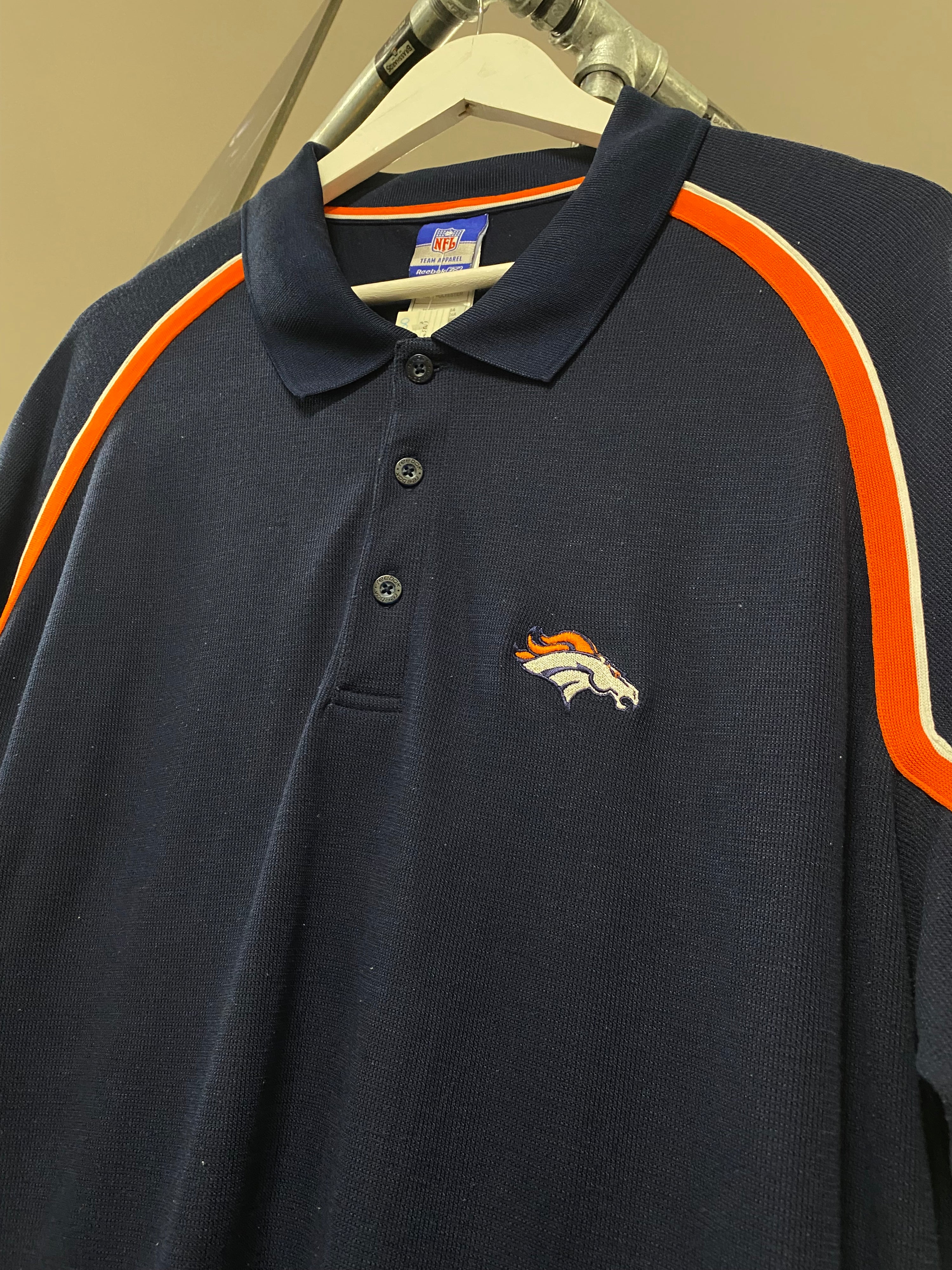 2XL - Denver Broncos Heavy Blue Polo
