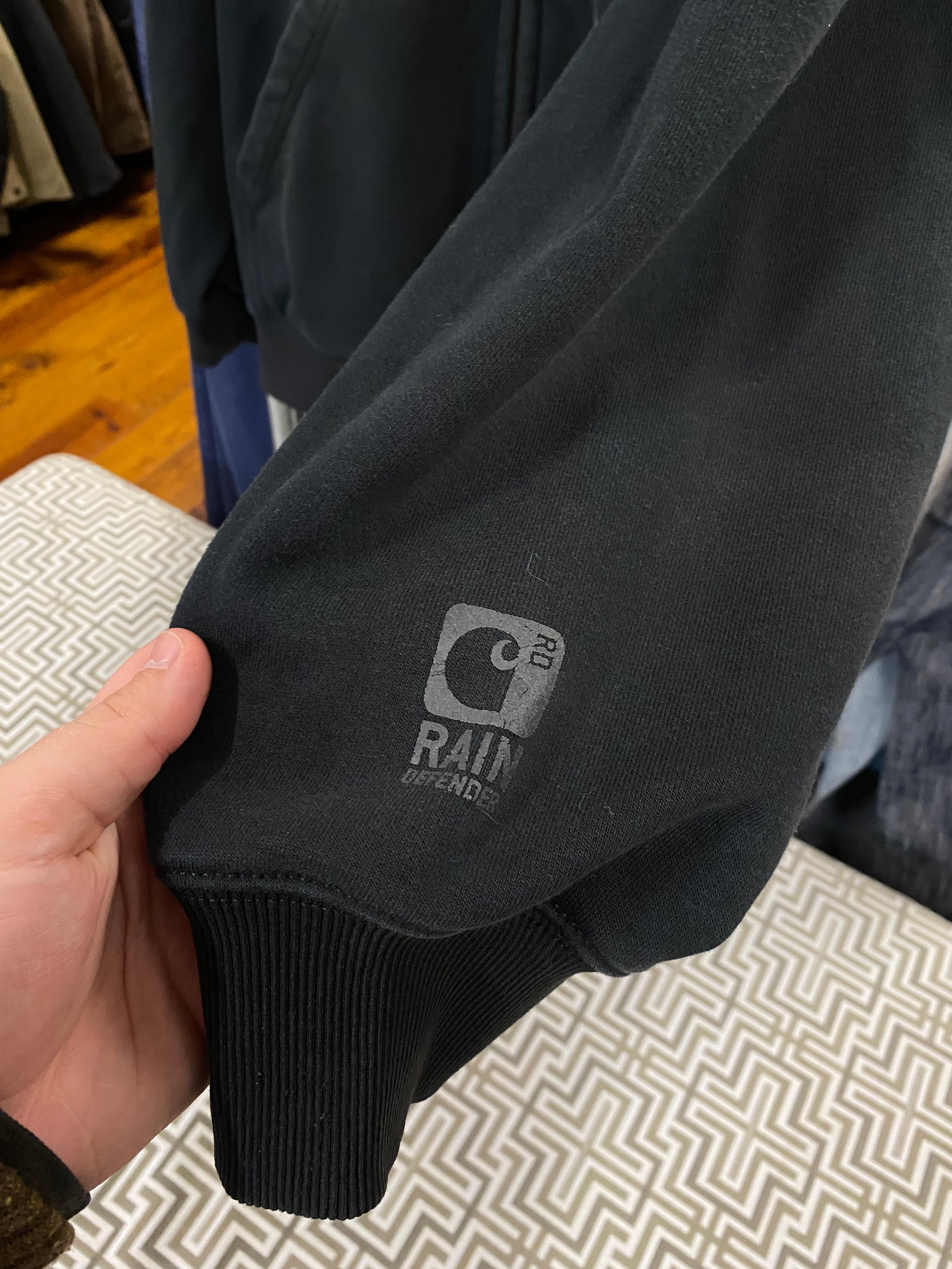 [2XL] Carhartt Rain Defender Black Zip-up Hoodie