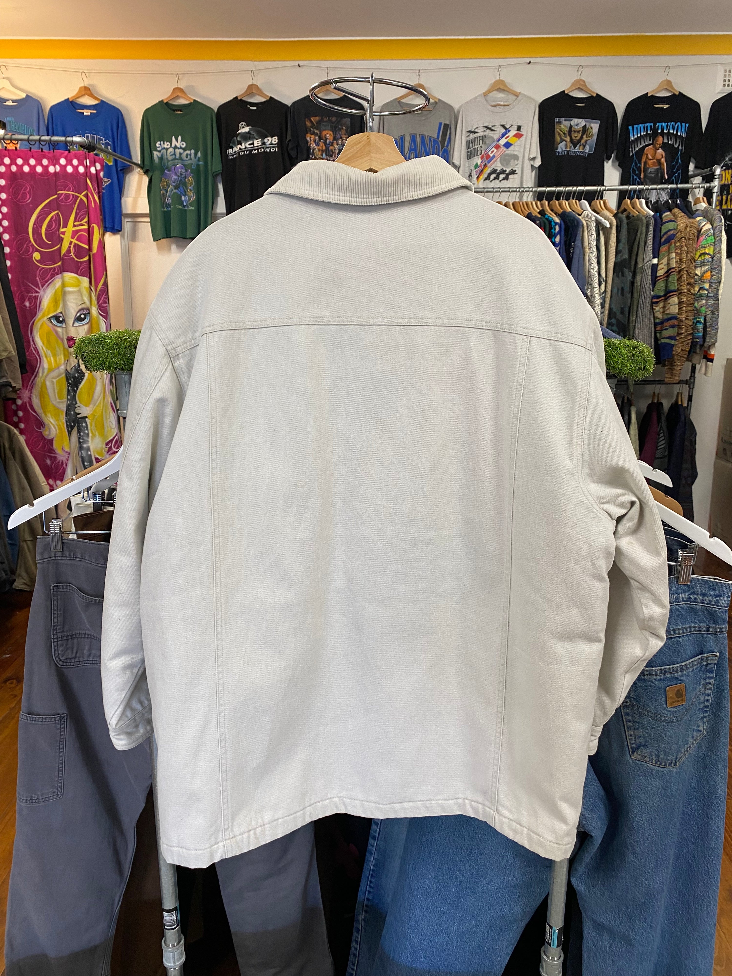 [L] Billabong Heavy Fleece Lined White Coat