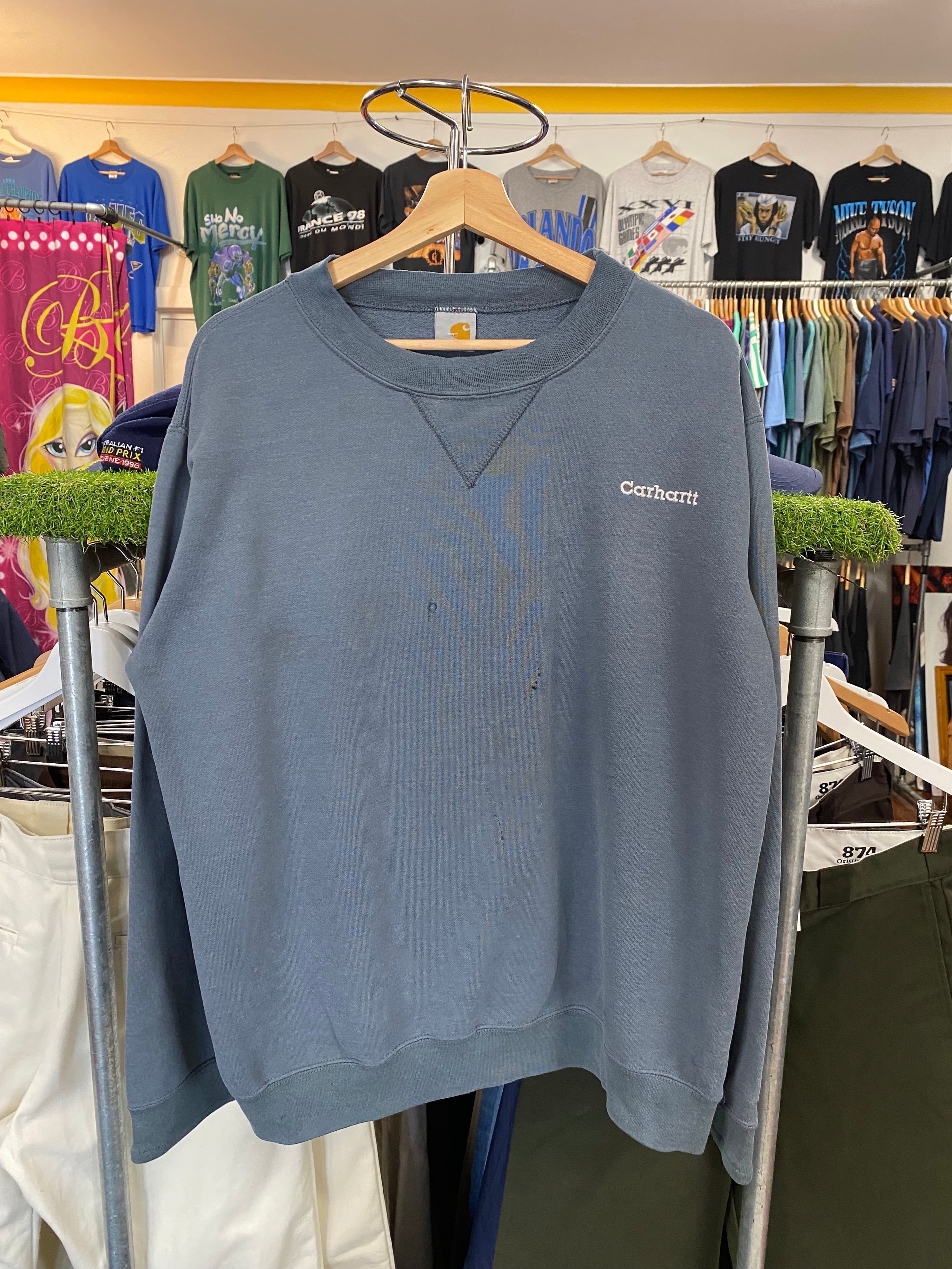 [M] Carhartt Distressed Steel Grey Jumper
