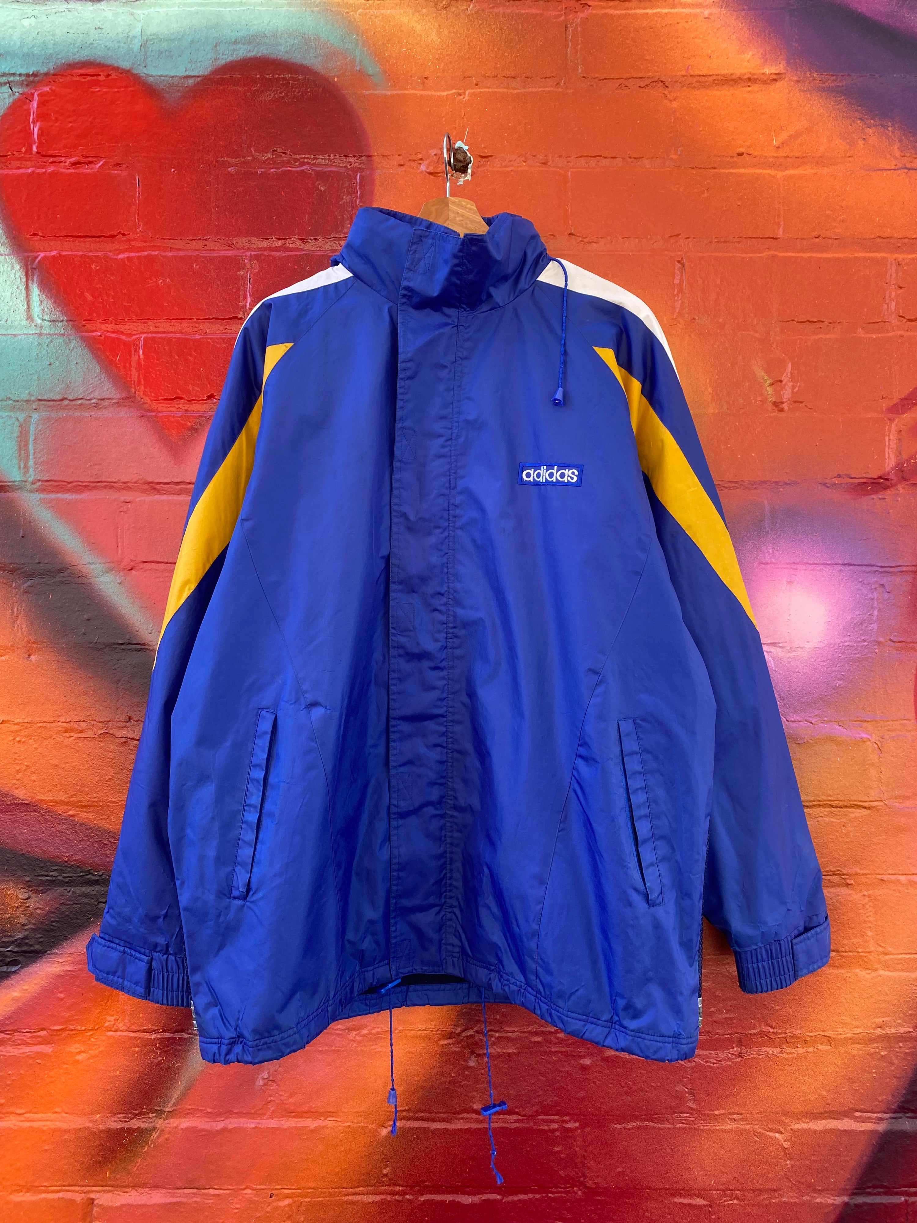 [L] Adidas Blue/Yellow Accents with Mesh Back Jacket