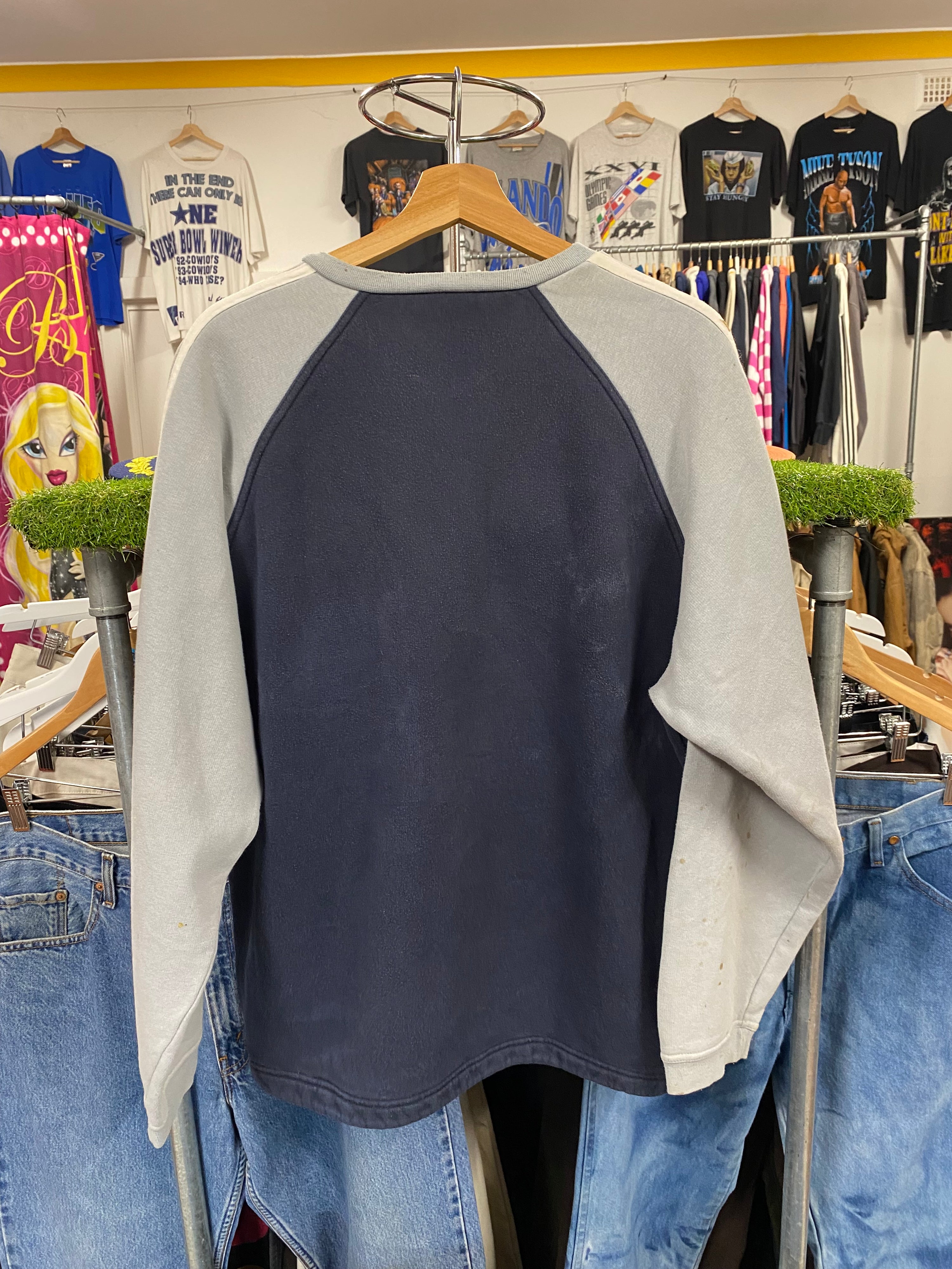 [M] Adidas Navy/Grey Jumper Heavy Marks