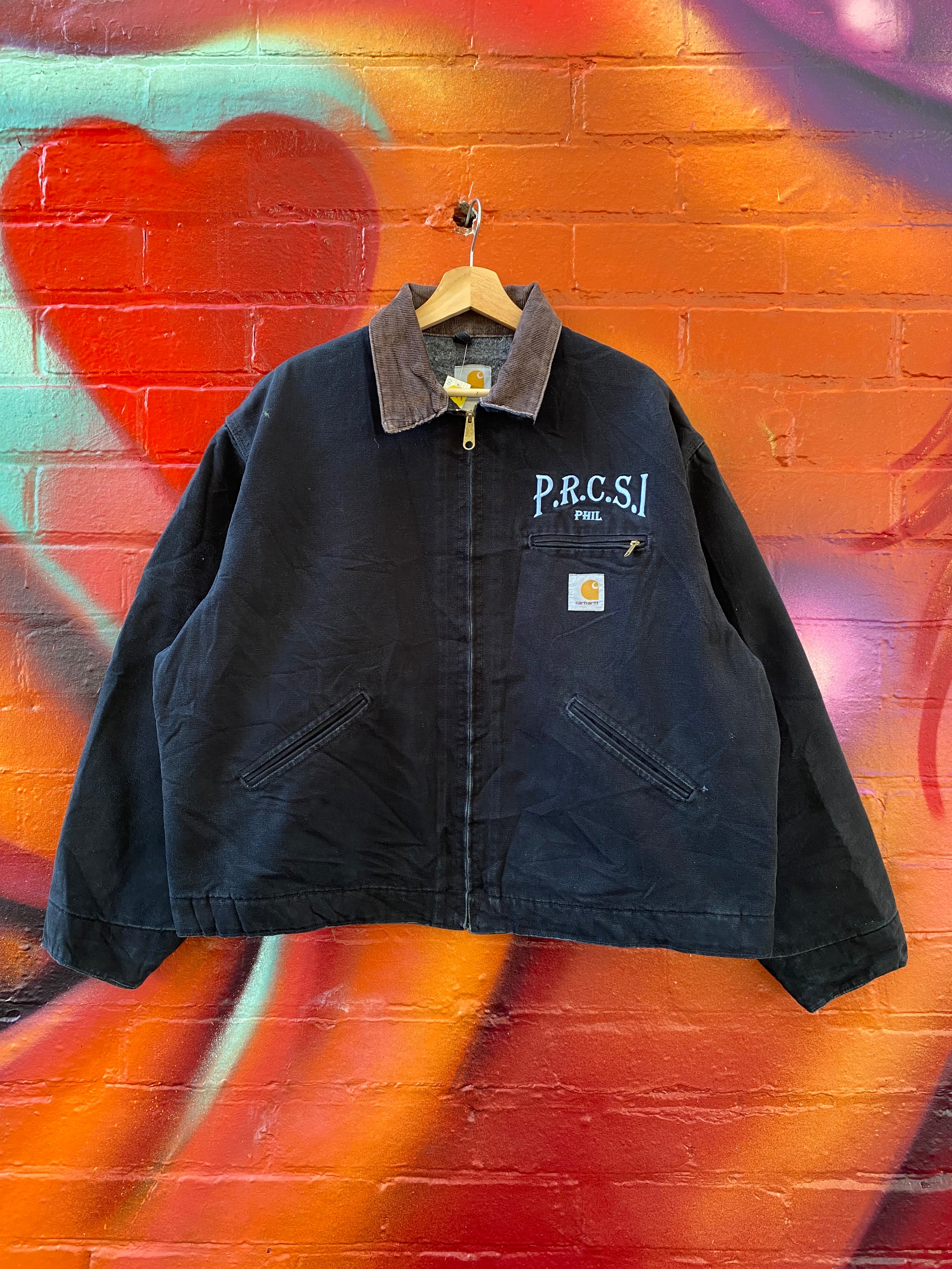 [L] Carhartt P.R.C.S.I Black Detroit Jacket