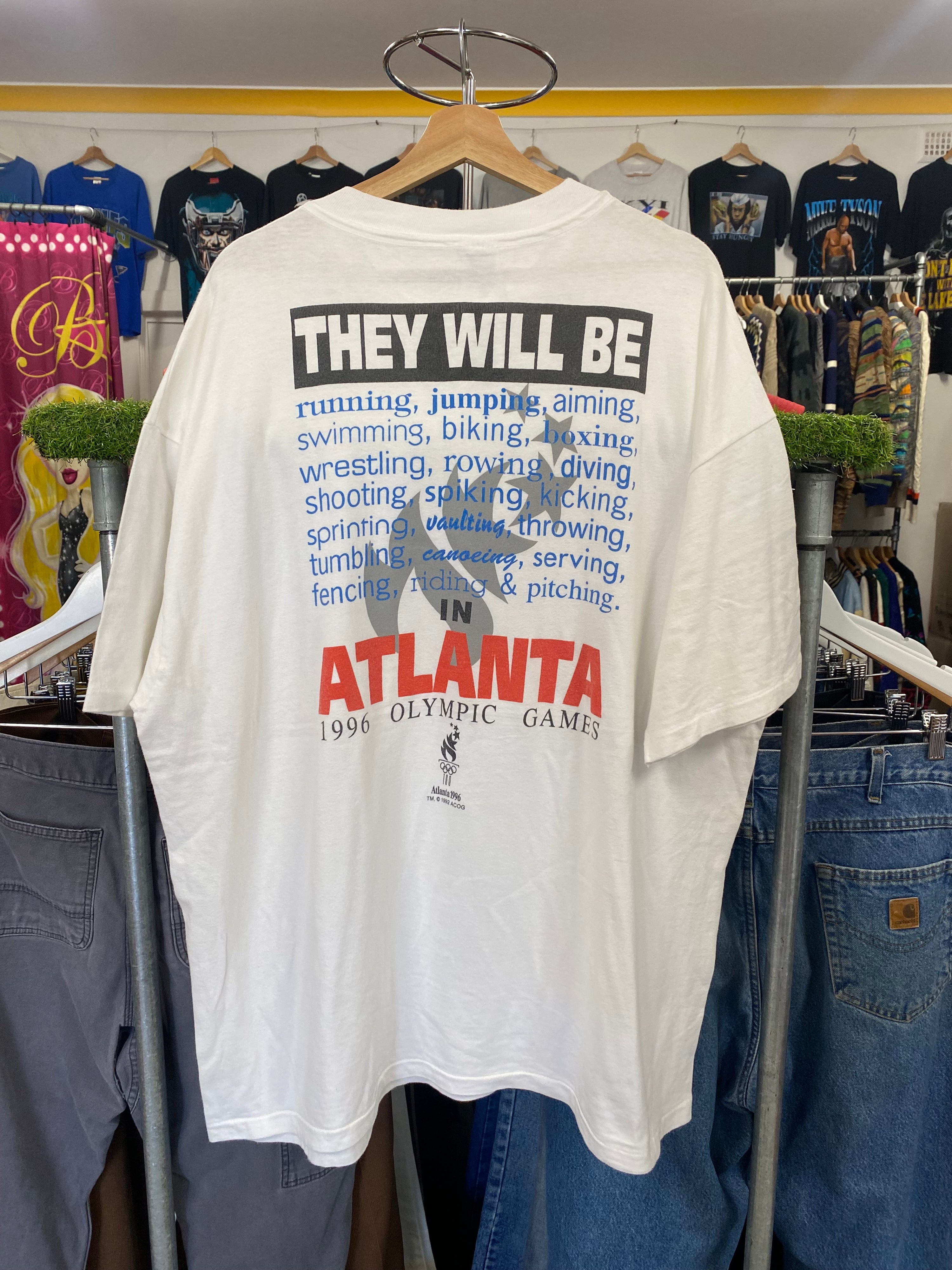 2XL - 1996 'They Will Be Running, Jumping, etc.' Atlanta Olympics White Tee