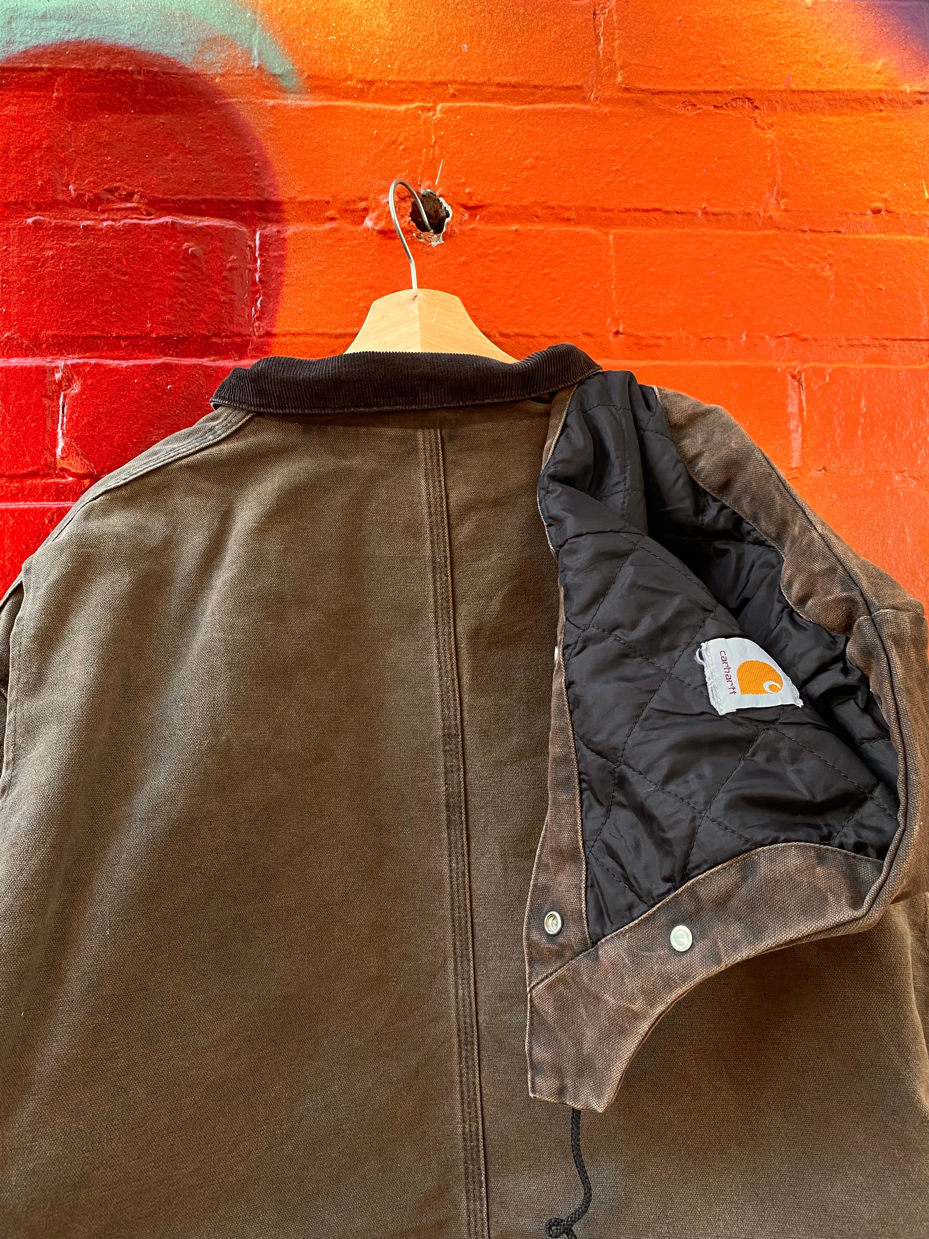 [XL] Carhartt Brown C26 Chore Jacket with Detachable Hood