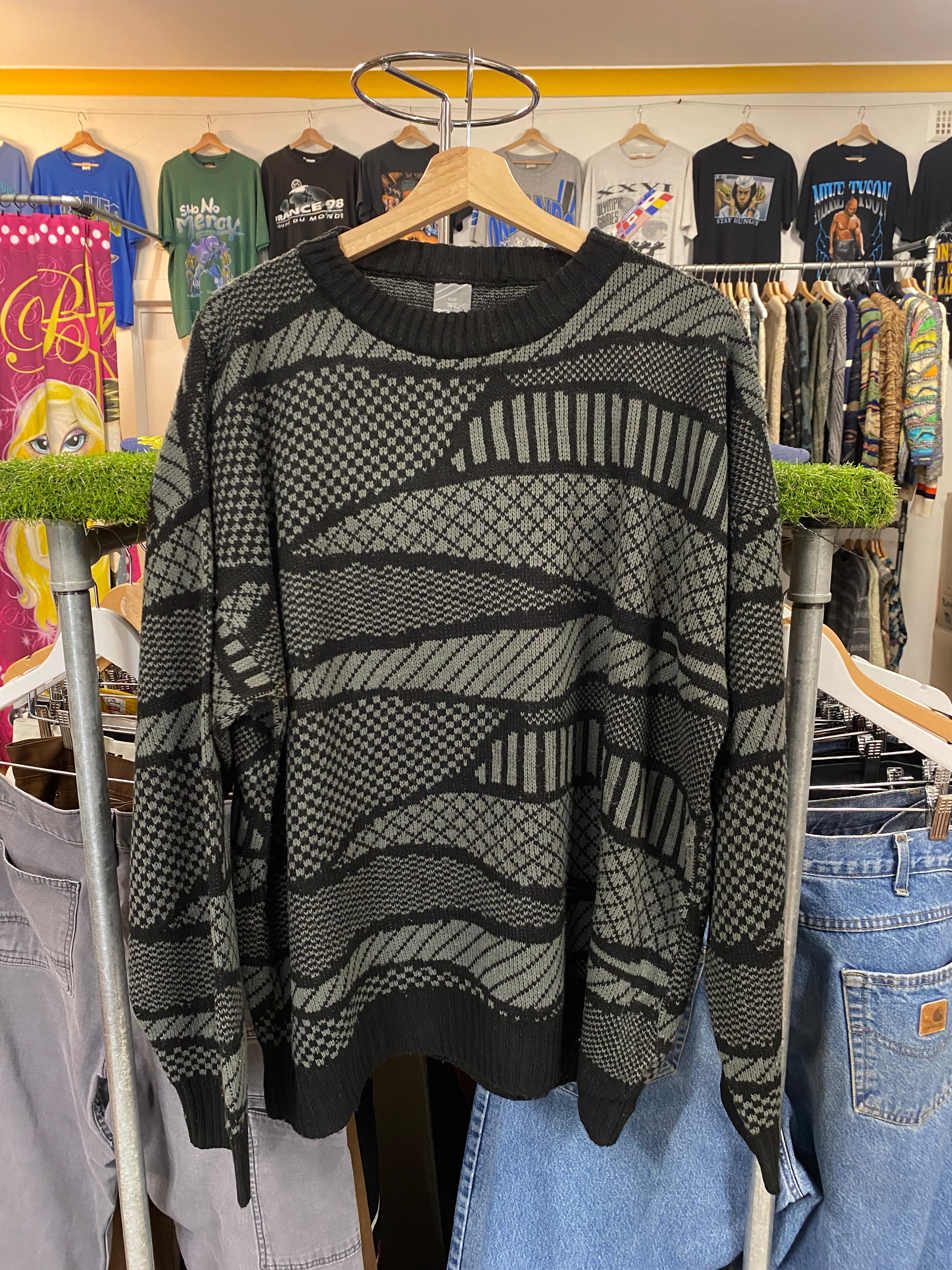 [XL] Vintage Target Black/Grey Knit Jumper