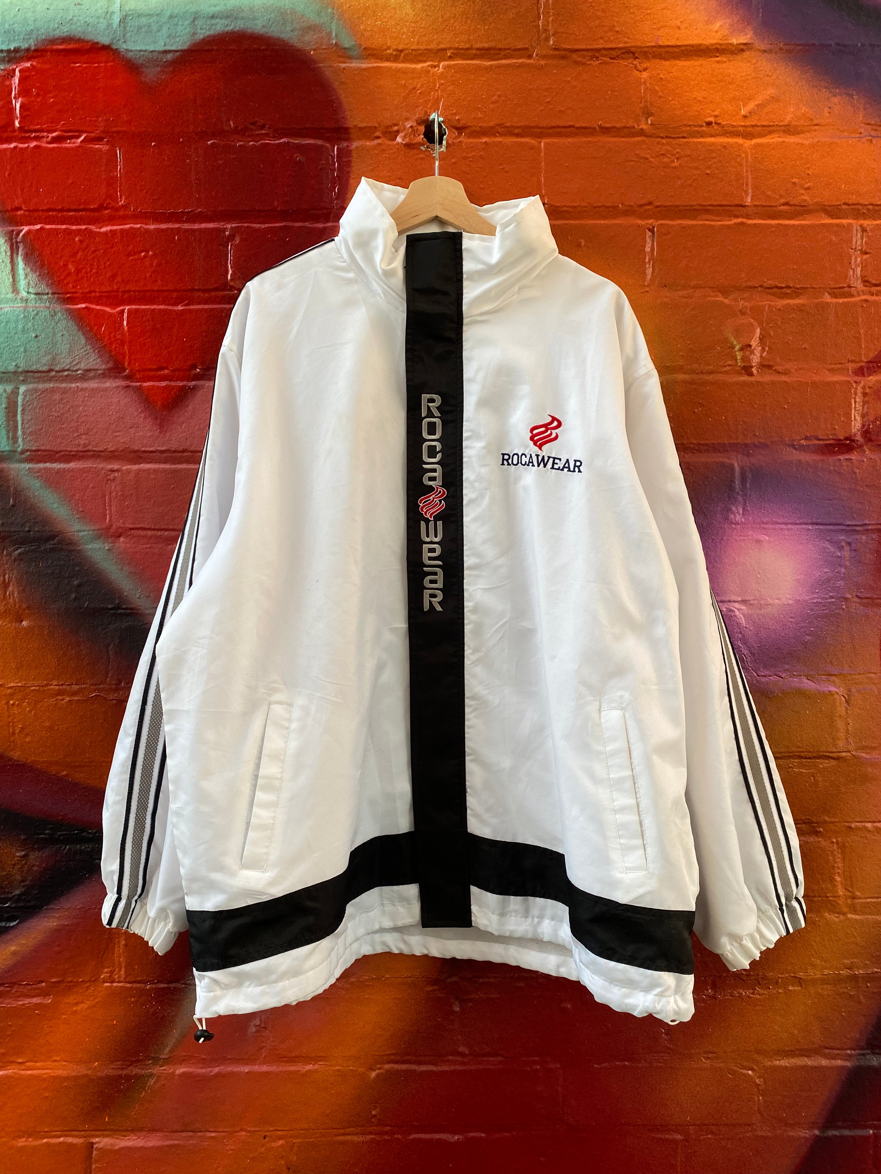 [XL] Rocawear Collection White/Black Zip-up Jacket