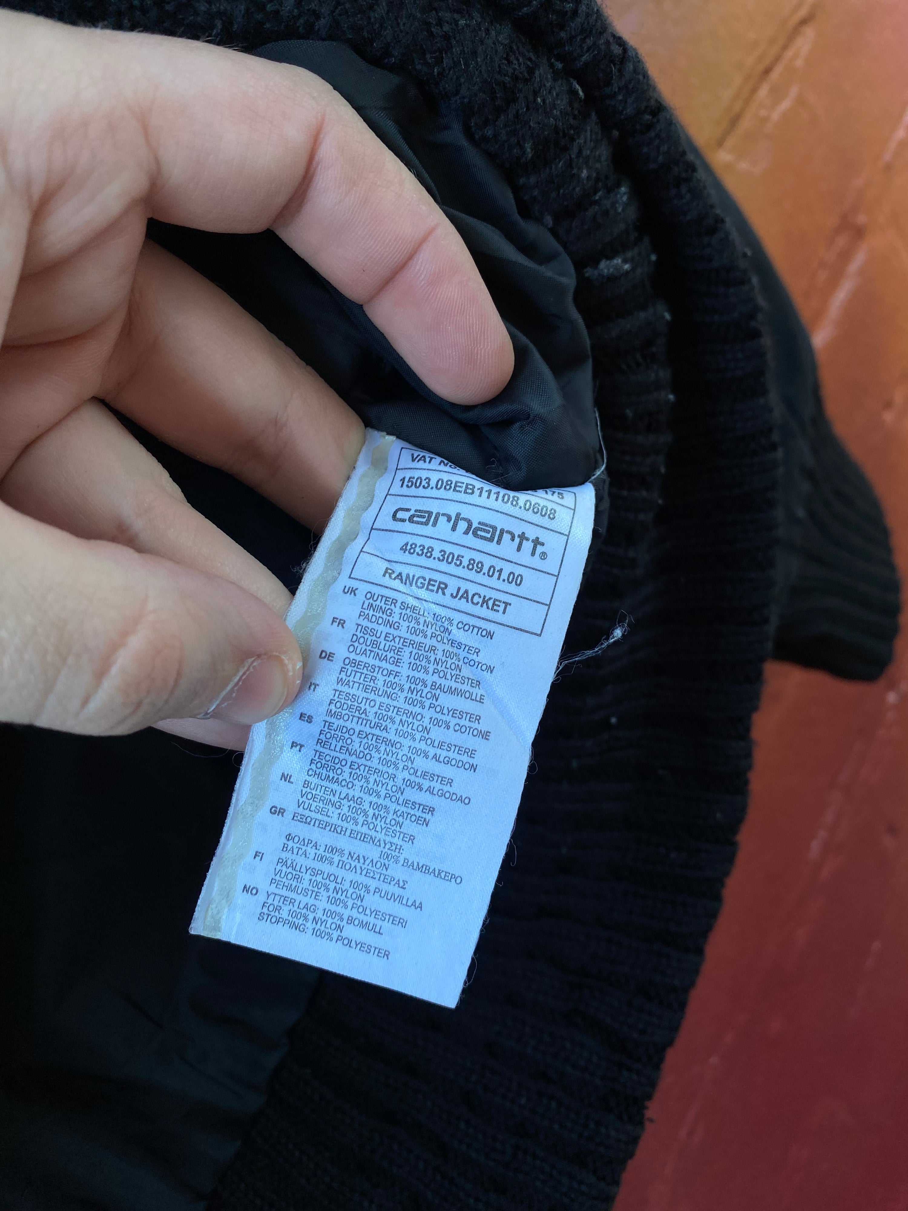 [S] Carhartt Black Ranger Jacket Sliced Up