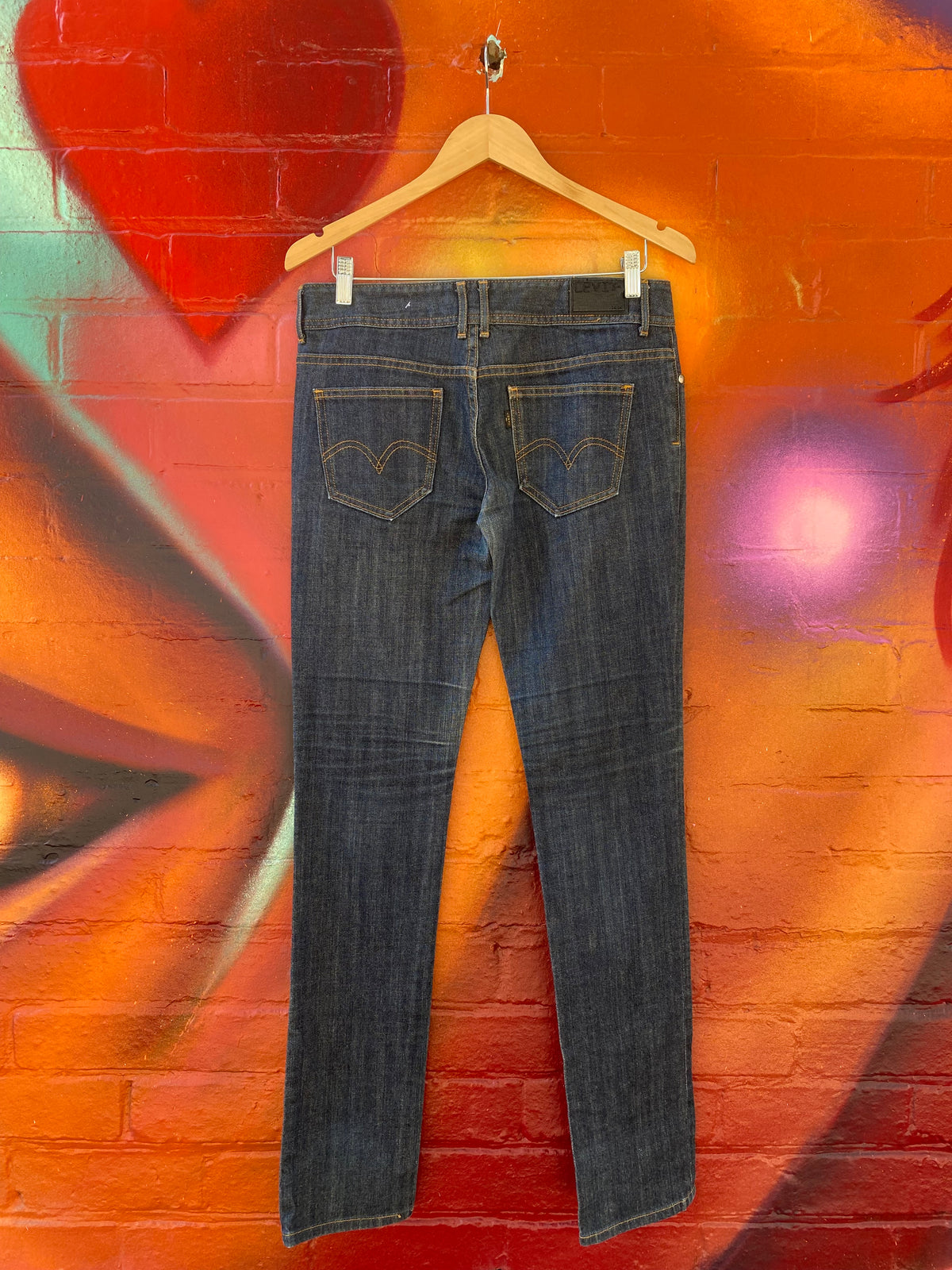 [12] Levi's 577 Black Super Straight Dark Blue Pants