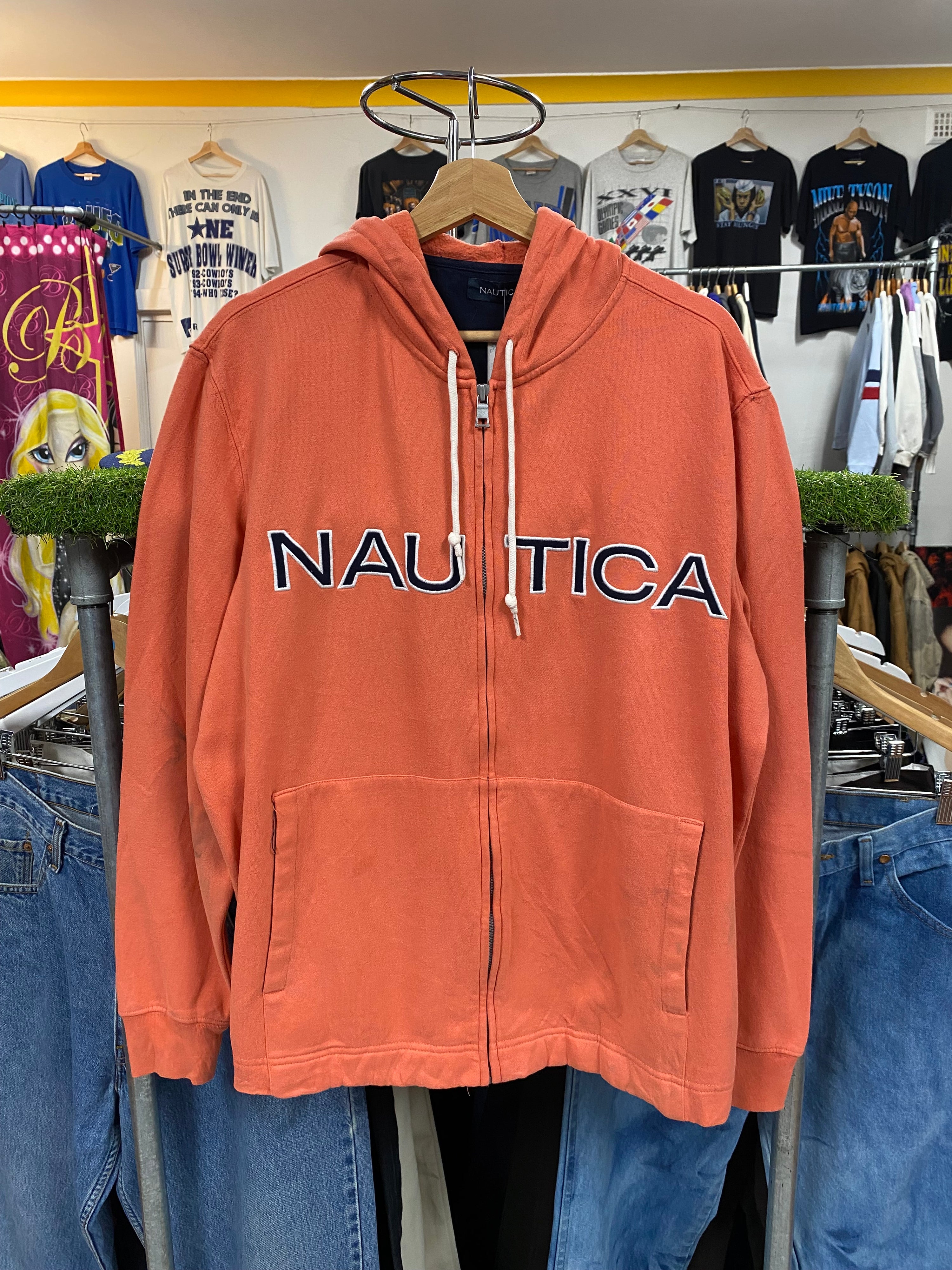 [M] Nautica Peach Zip-up Hoodie
