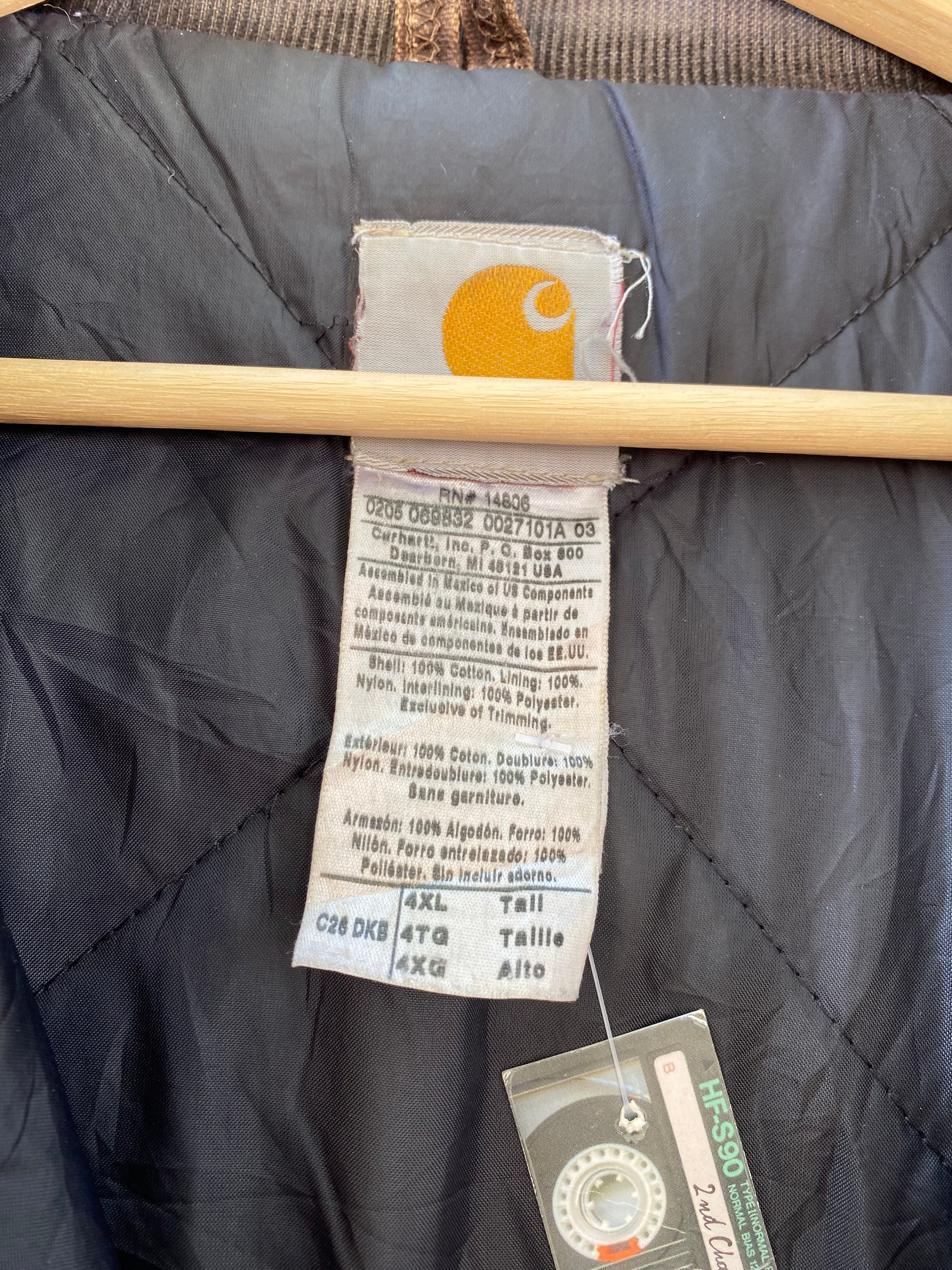 [4XLT] Vintage Carhartt Chocolate Brown Arctic Jacket Tall C26 DKB