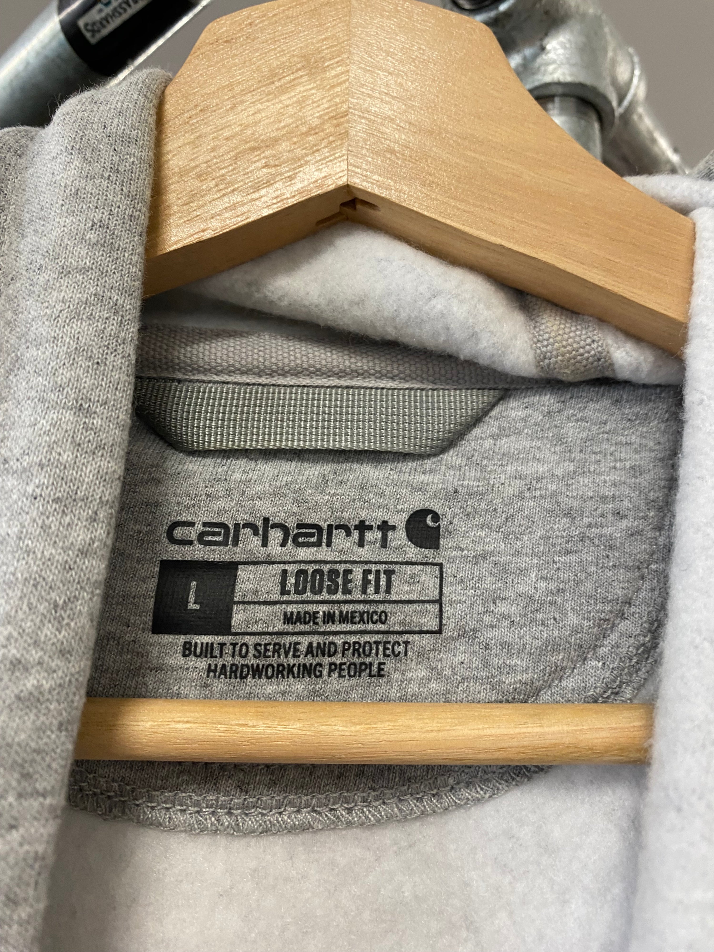 [L] Carhartt 'B&A Construction' Grey Hoodie