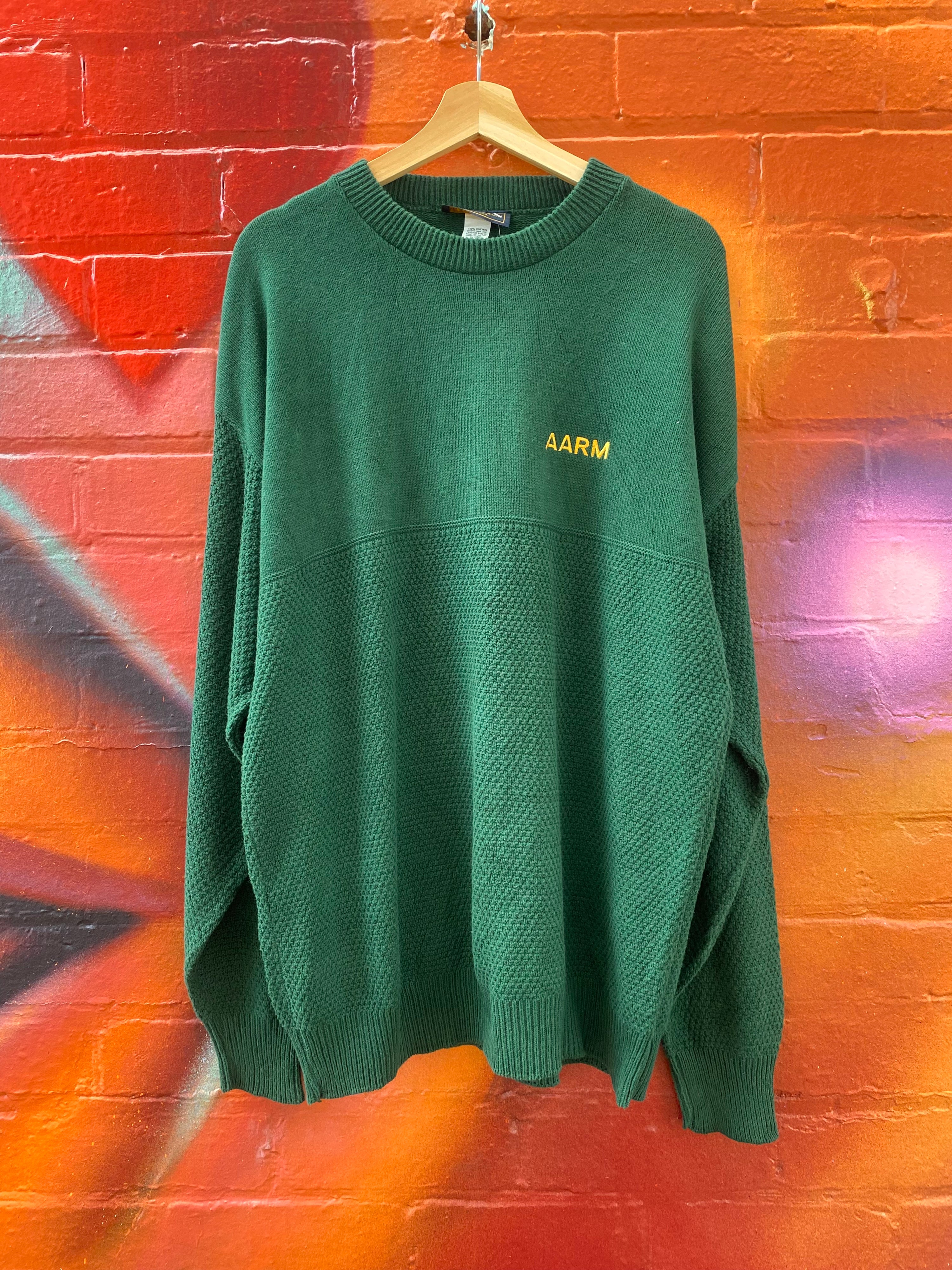 [XL] Andrew Rohan Green 'AARM' Knit Sweater
