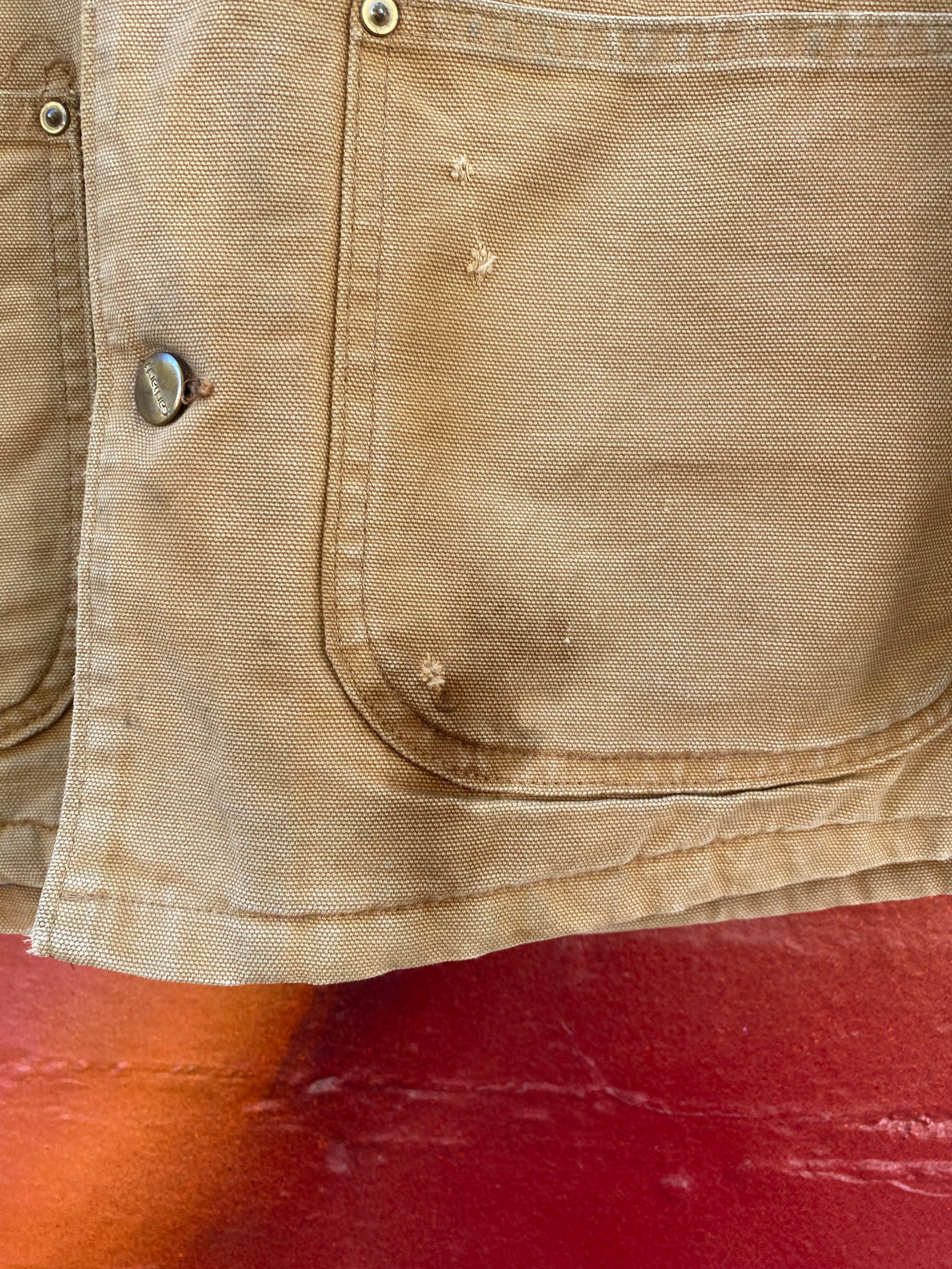 [L] Vintage Carhartt Brown Chore Jacket 'FMS Carrier: Karen'