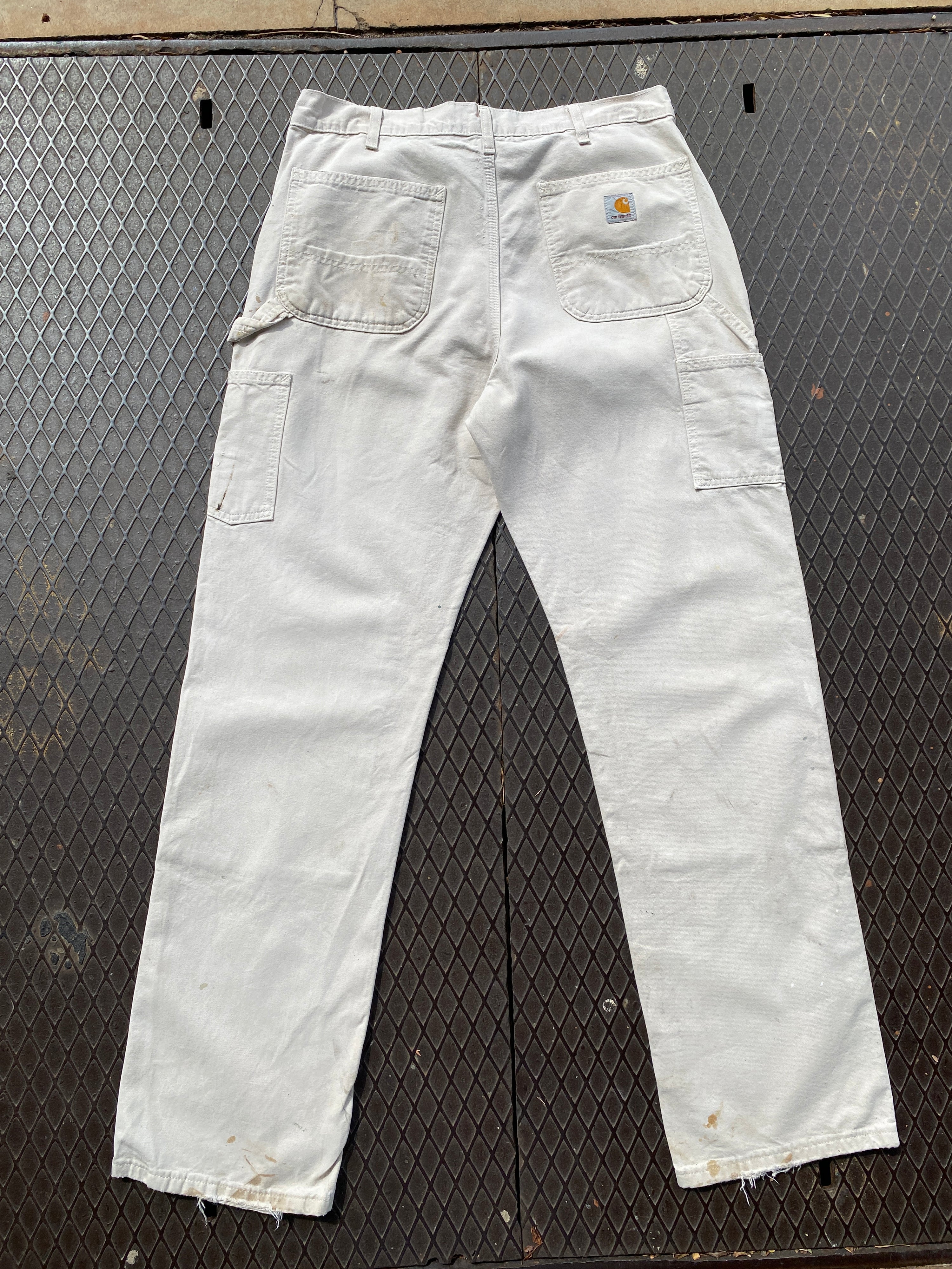 34 - Carhartt Double Knees White/Heavily Marked