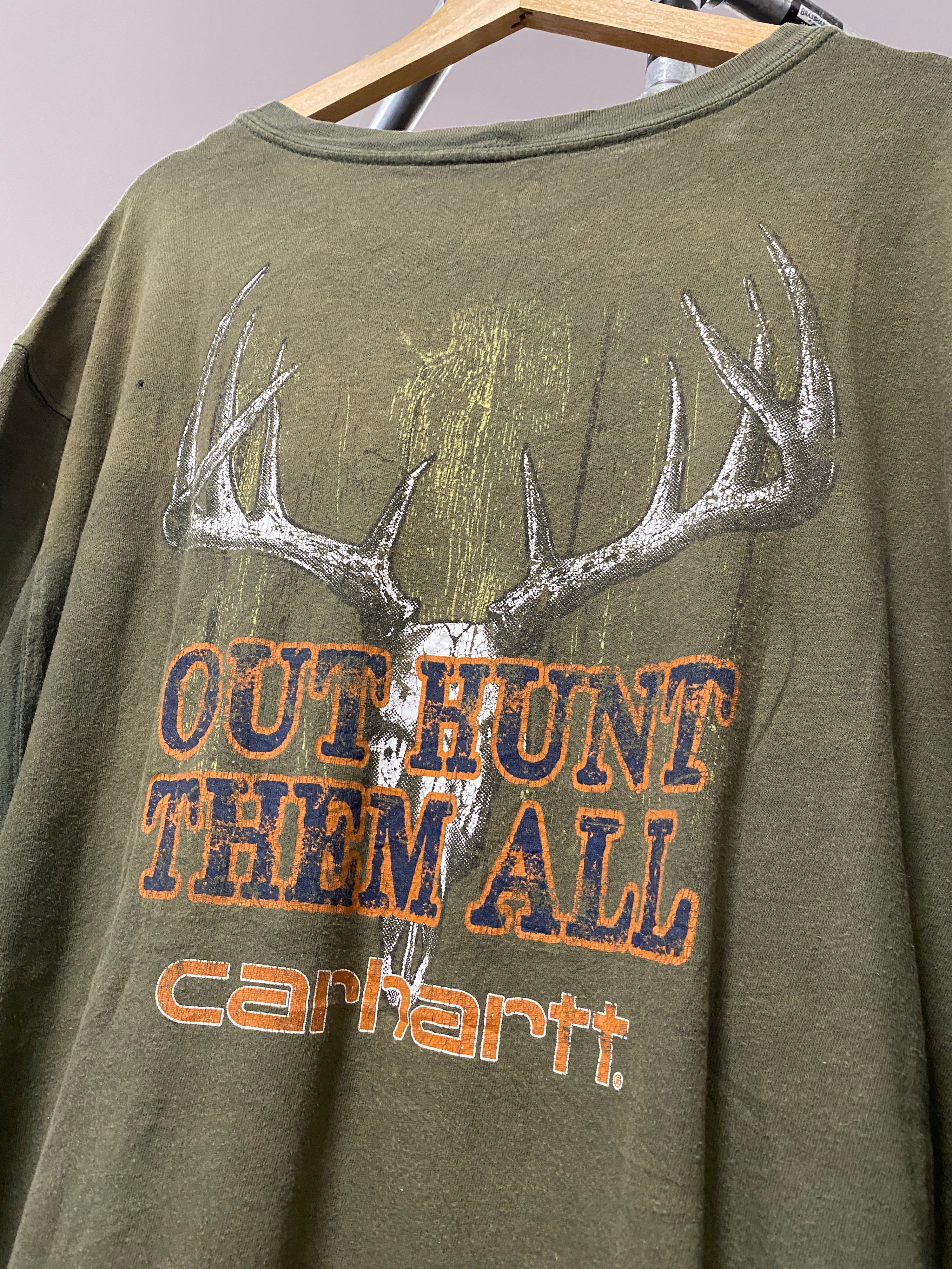 2XL - Carhartt Faded Green Pocket Tee
