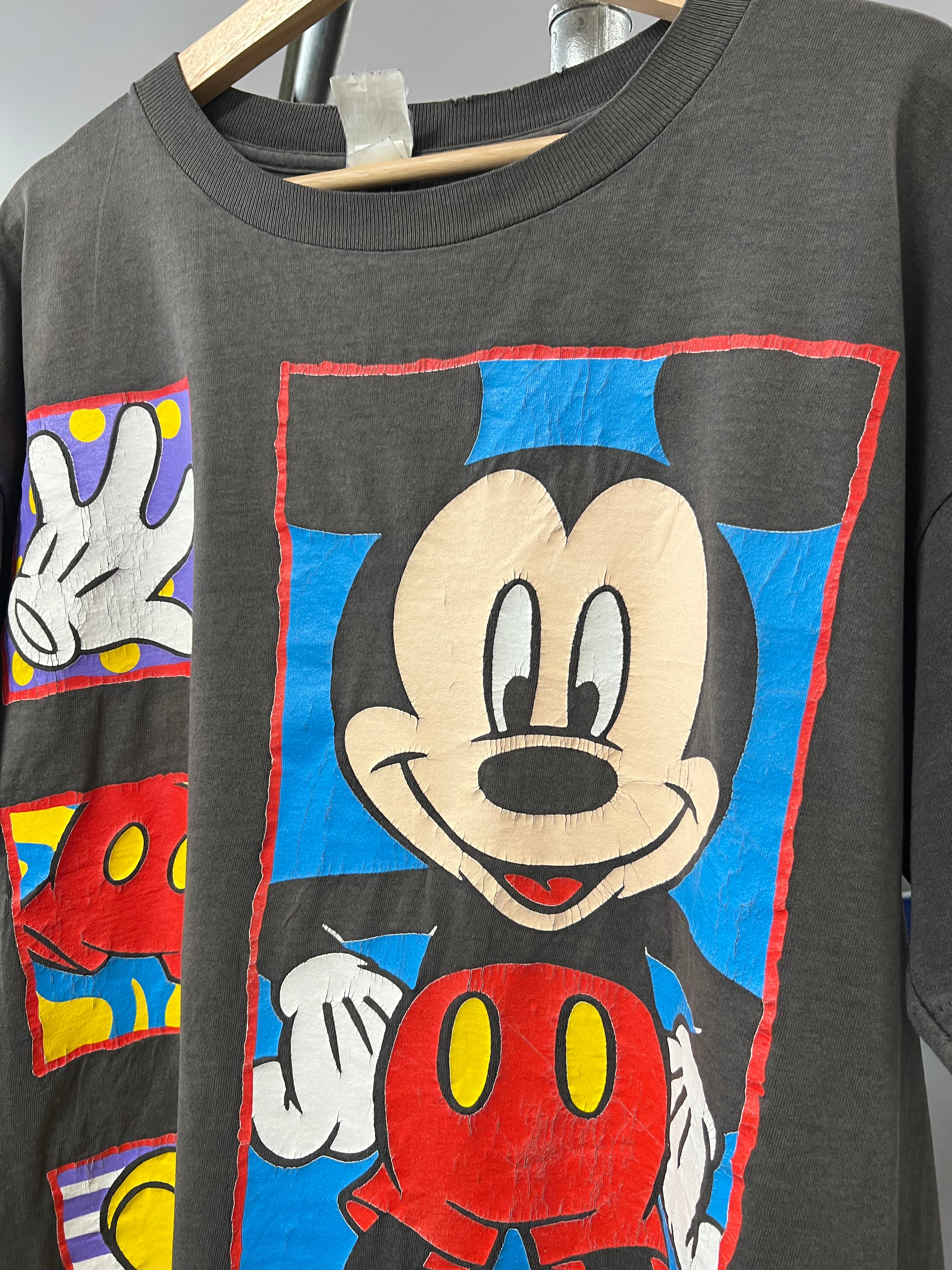 [L/XL] Vintage Mickey Mouse 4 Panel Tee