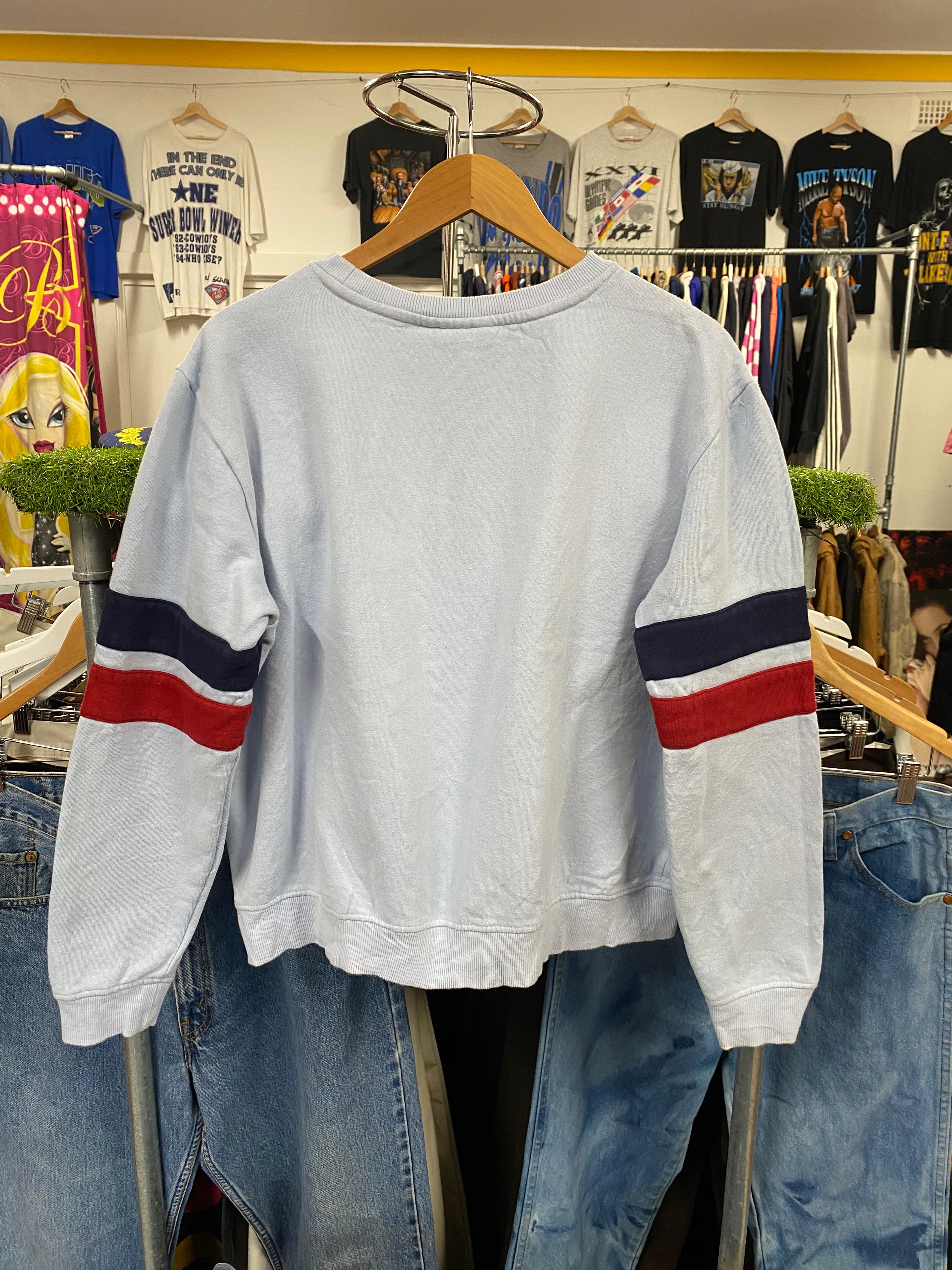 [XL] FILA Baby Blue Jumper Arm Stripes